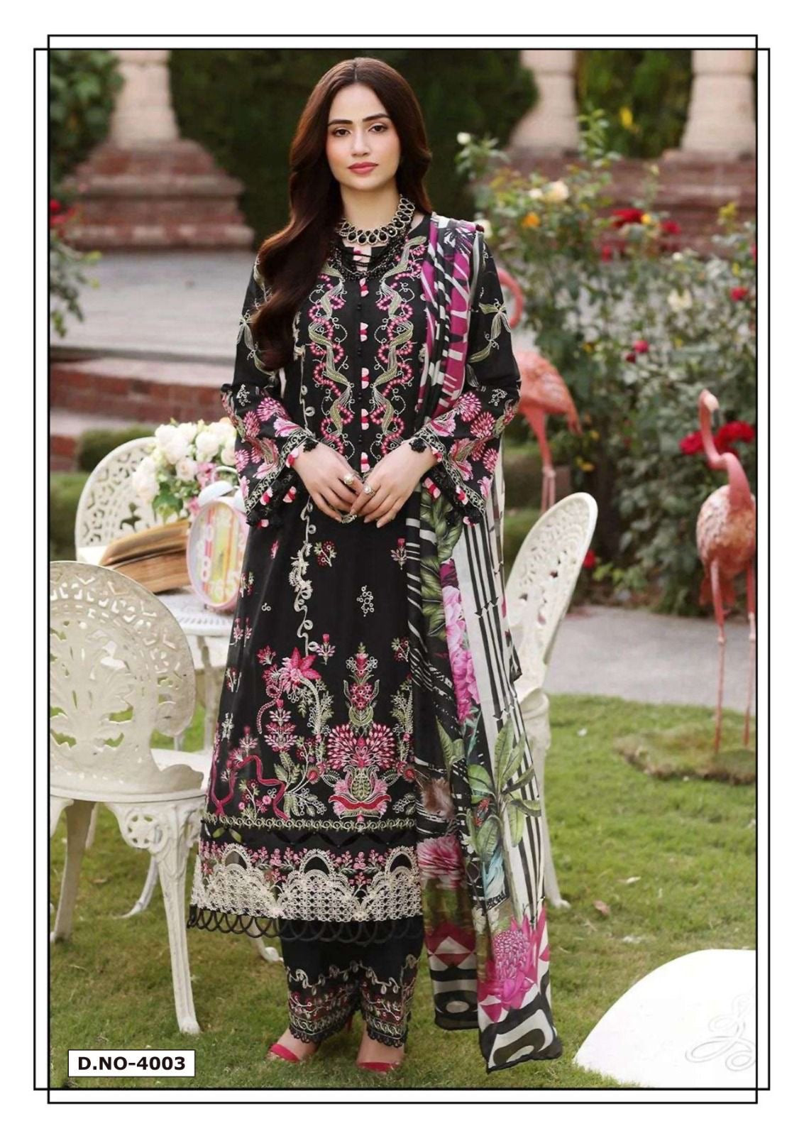 Hala ramsha vol 4 Karachi cotton dress material wholesale catalogue - jilaniwholesalesuit