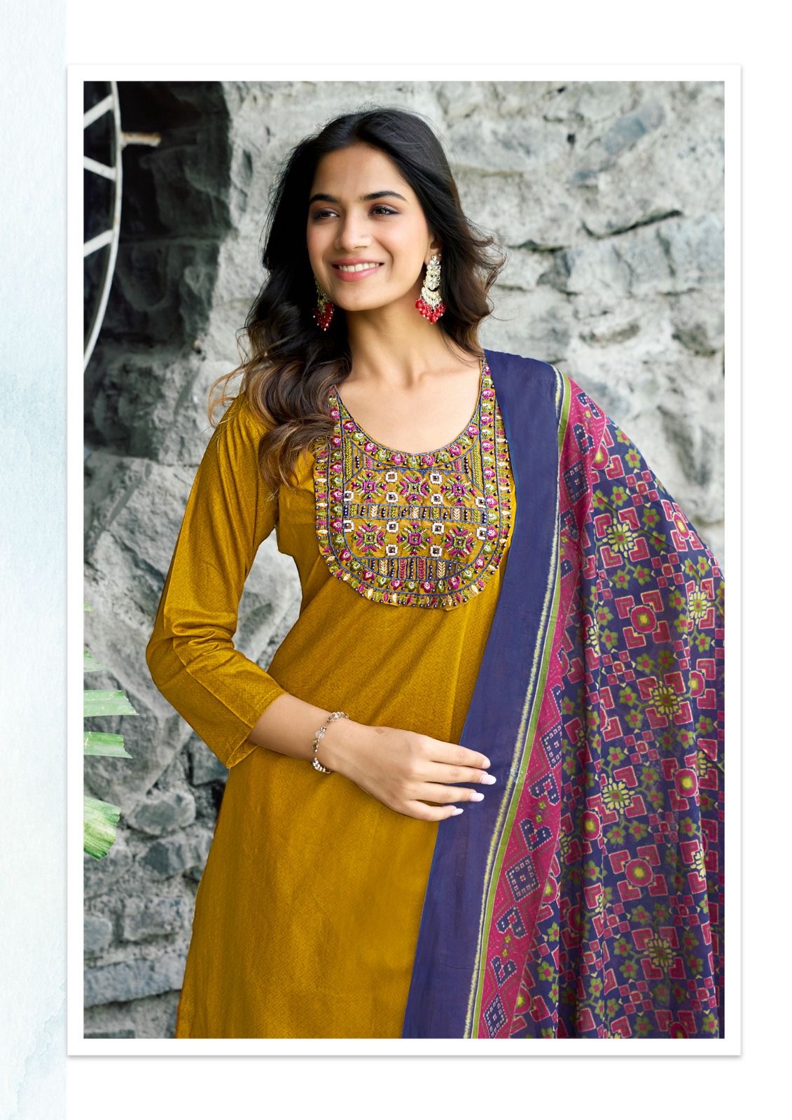 Yashika trends shanaya embroidery work cotton salwar suits wholesaler - jilaniwholesalesuit