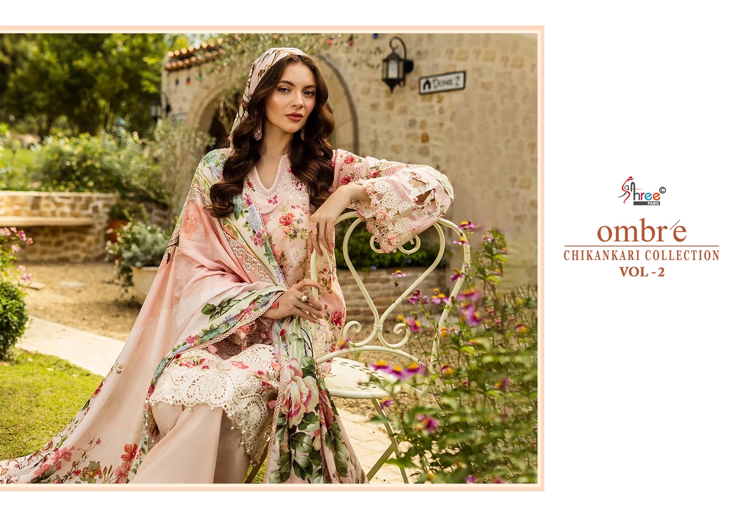 Shree fabs ombare chikankari collection vol 2 Pakistani designer salwar suit design