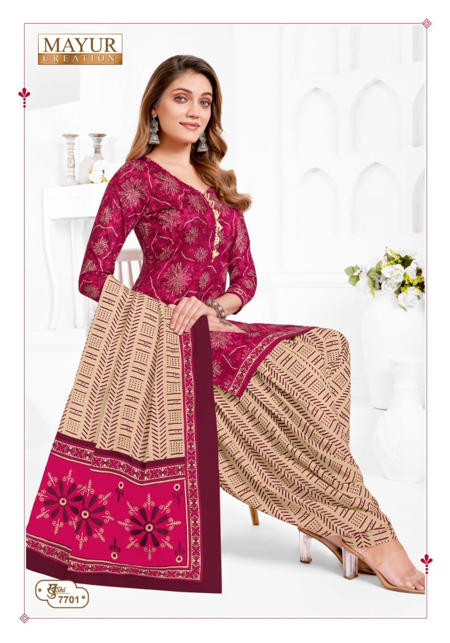 Mayur creation Khushi vol 77 cotton printed dress material jetpur - jilaniwholesalesuit