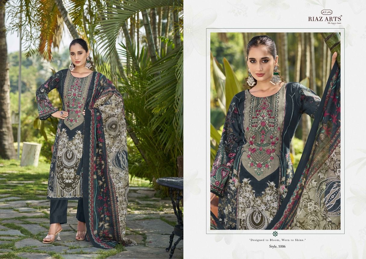 Riaz arts musafir karachi cotton salwar suits wholesale supplier Surat