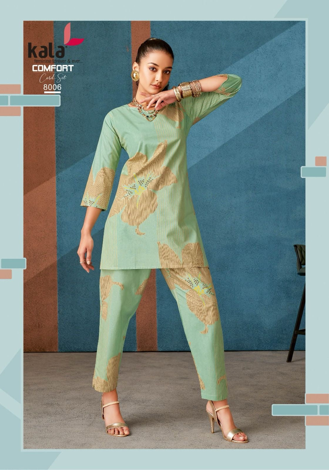 Kala presents comfort vol 3 readymade cord set at wholesale rate