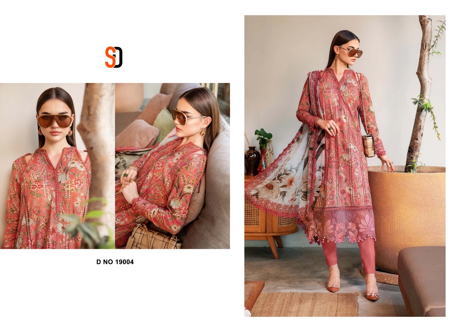 Sharaddha designer Maria b chikankari cotton collection vol 19 Pakistani salwar suit wholesaler