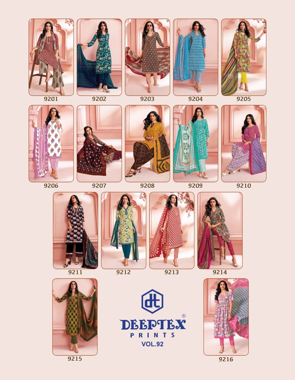Deeptex Miss India Vol 92 Cotton printed dress material jetpur wholesale