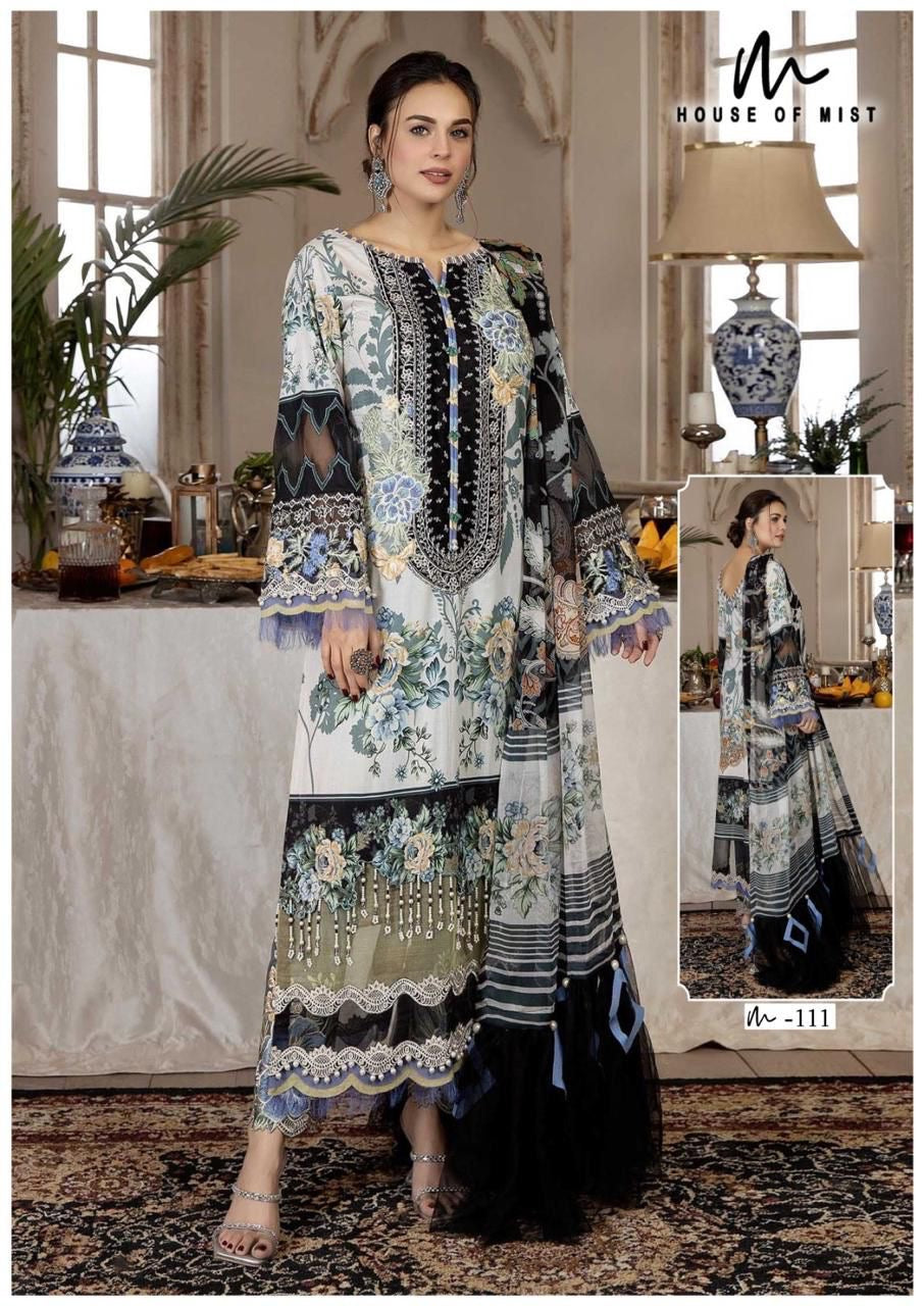 House of mist ghazal vol 12 pure cotton Pakistani salwar suit set