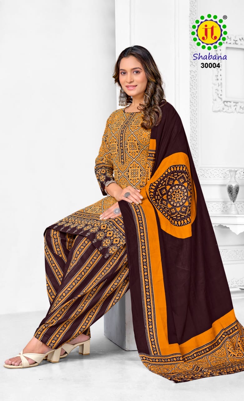 Jt textile shabana vol 30 cotton ajrakh dress material in Kutch - jilaniwholesalesuit