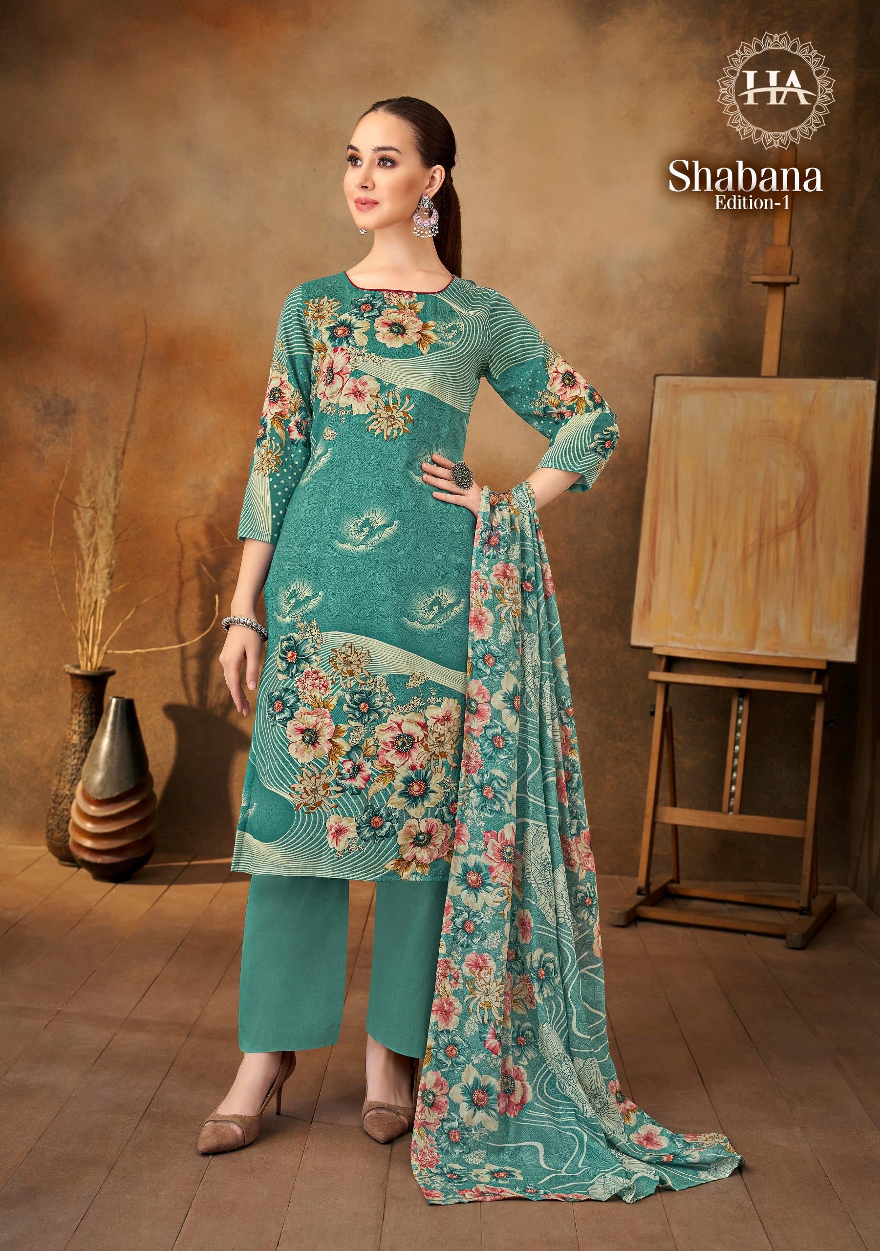 Harshit fashion hub shabana edition 1 fancy salwar suit set - jilaniwholesalesuit