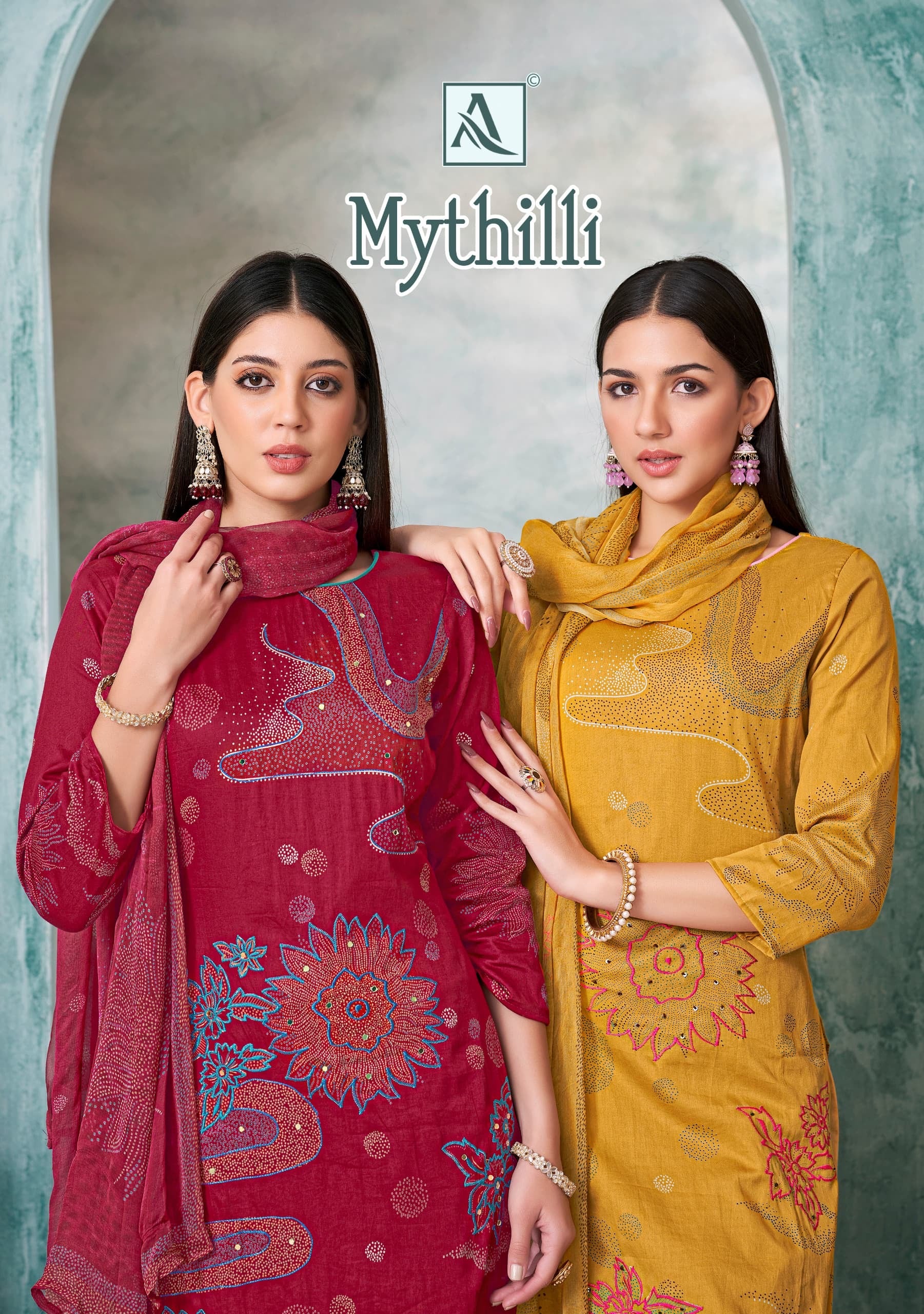 Alok suit mythilli salwar kameez at wholesale rate - jilaniwholesalesuit