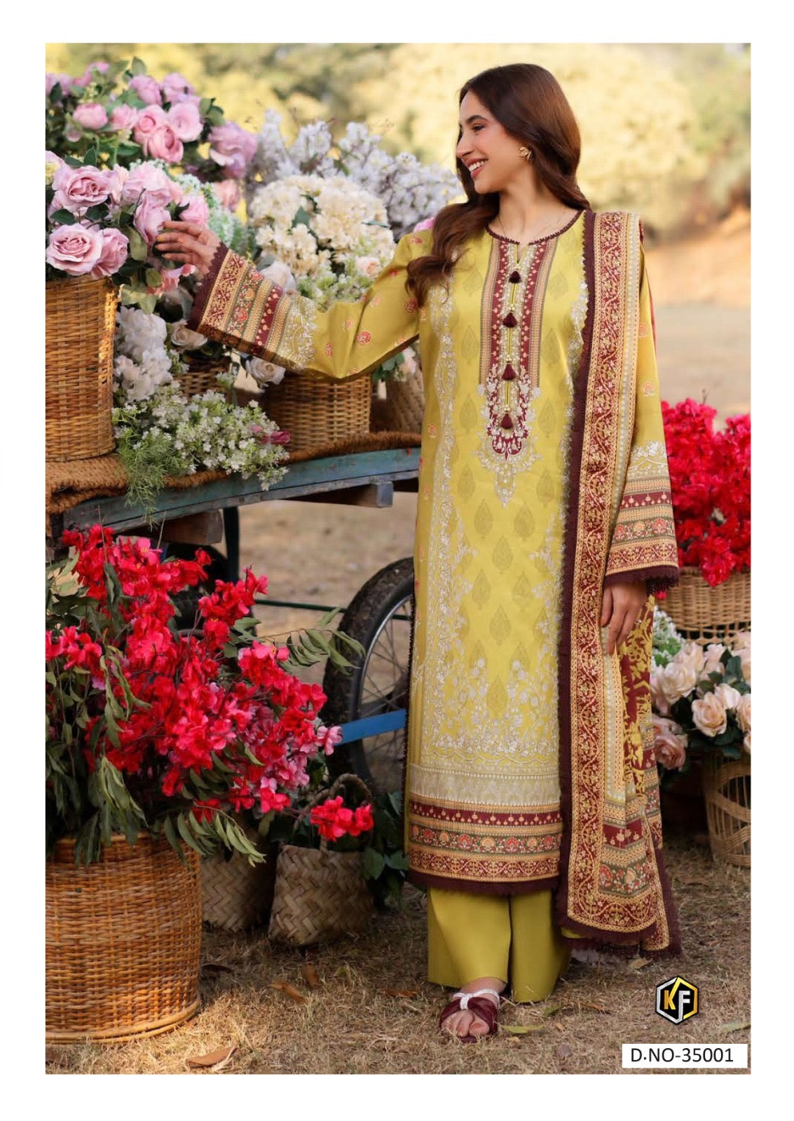 Keval fab Maria b vol 35 cotton Pakistani printed 3pcs suit set - jilaniwholesalesuit