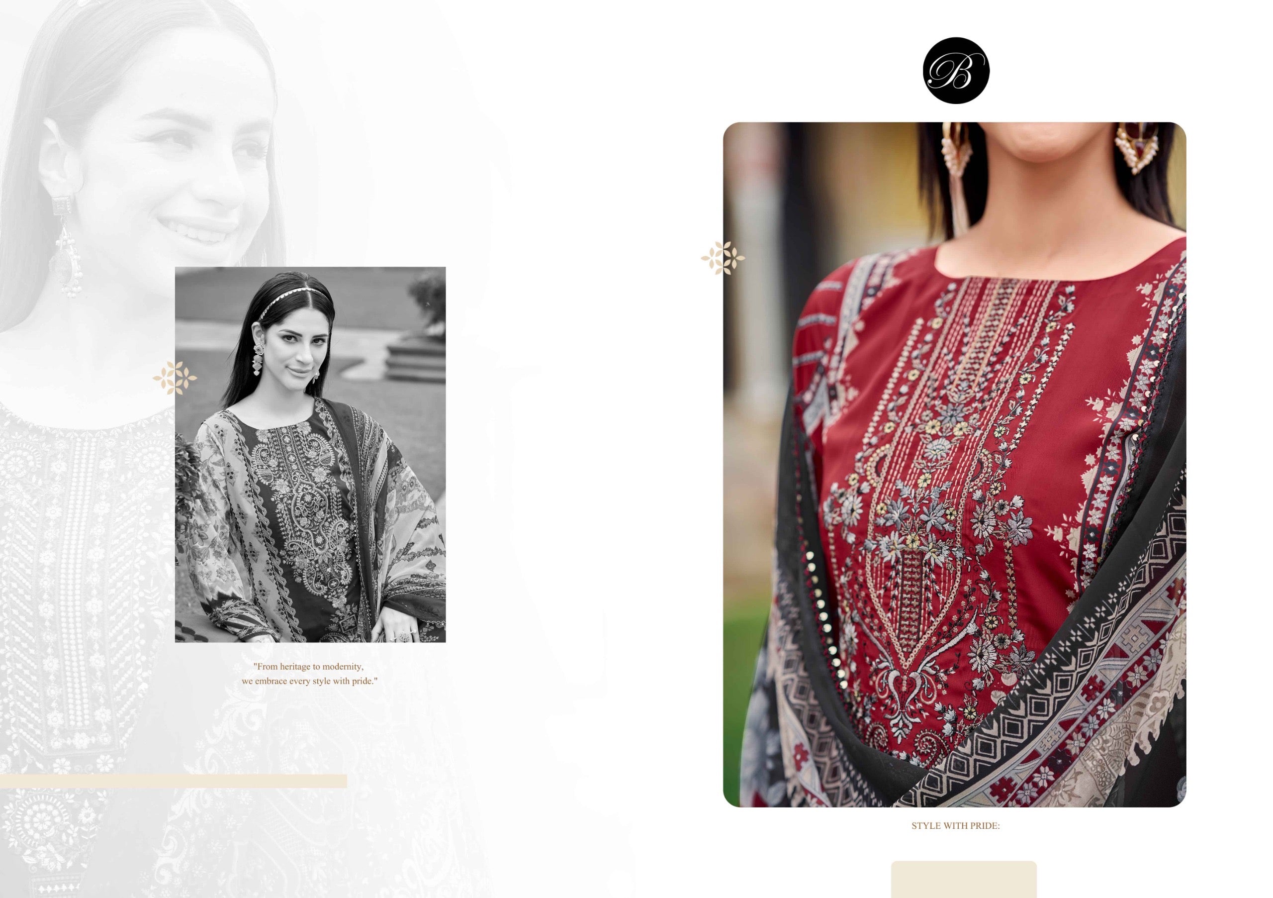 Belliza Designer Studio Naira vol 101 cotton Pakistani salwar kameez supplier - jilaniwholesalesuit
