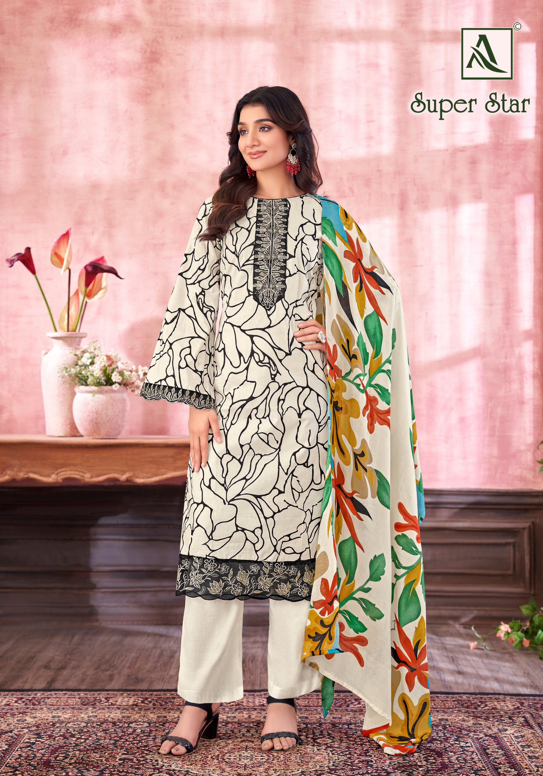Alok suit super star cotton salwar kameez supplier in Surat - jilaniwholesalesuit