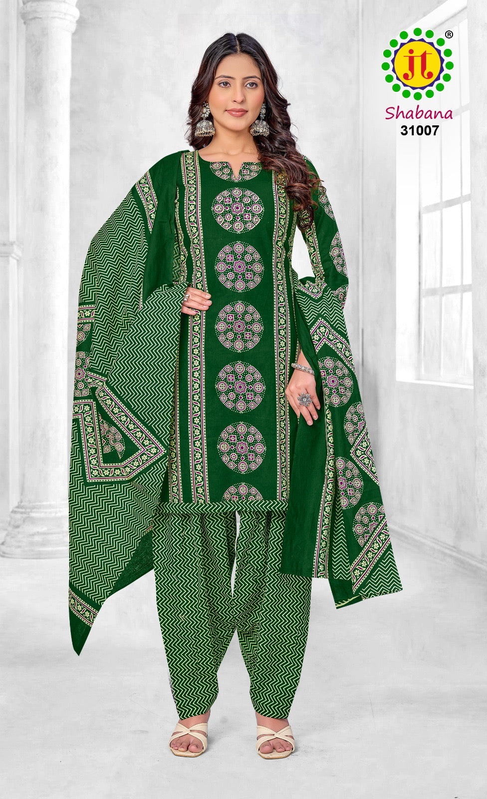 JT Textile shabana vol 31 ajrakh printed dress material jetpur - jilaniwholesalesuit