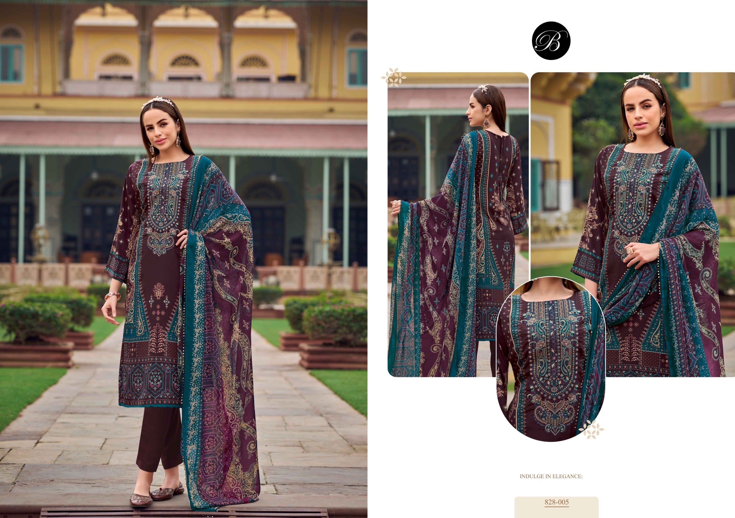 Belliza Designer Studio Naira vol 101 cotton Pakistani salwar kameez supplier - jilaniwholesalesuit