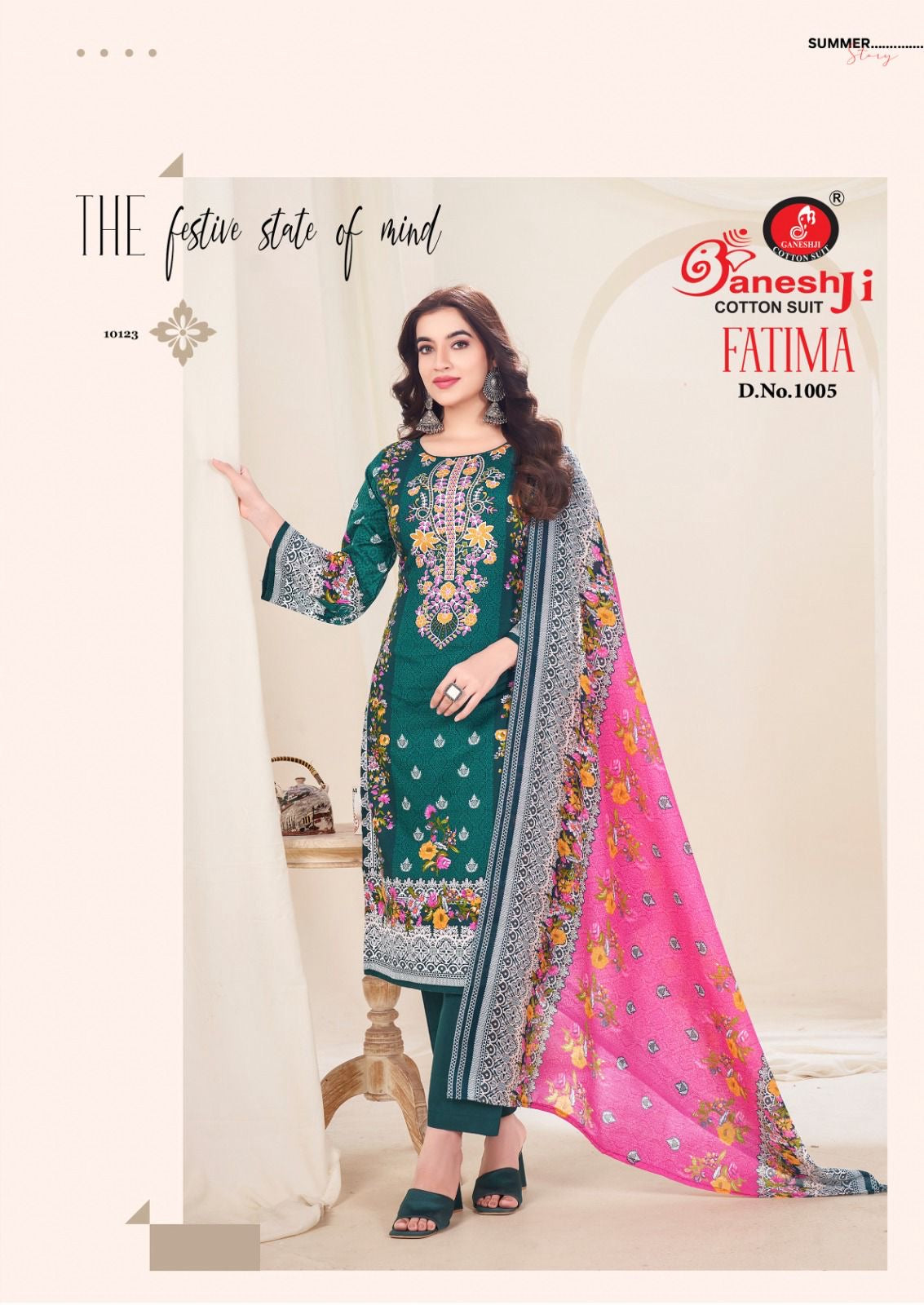 Ganeshji cotton suit fatima vol 1 cotton Pakistani suits catalog - jilaniwholesalesuit