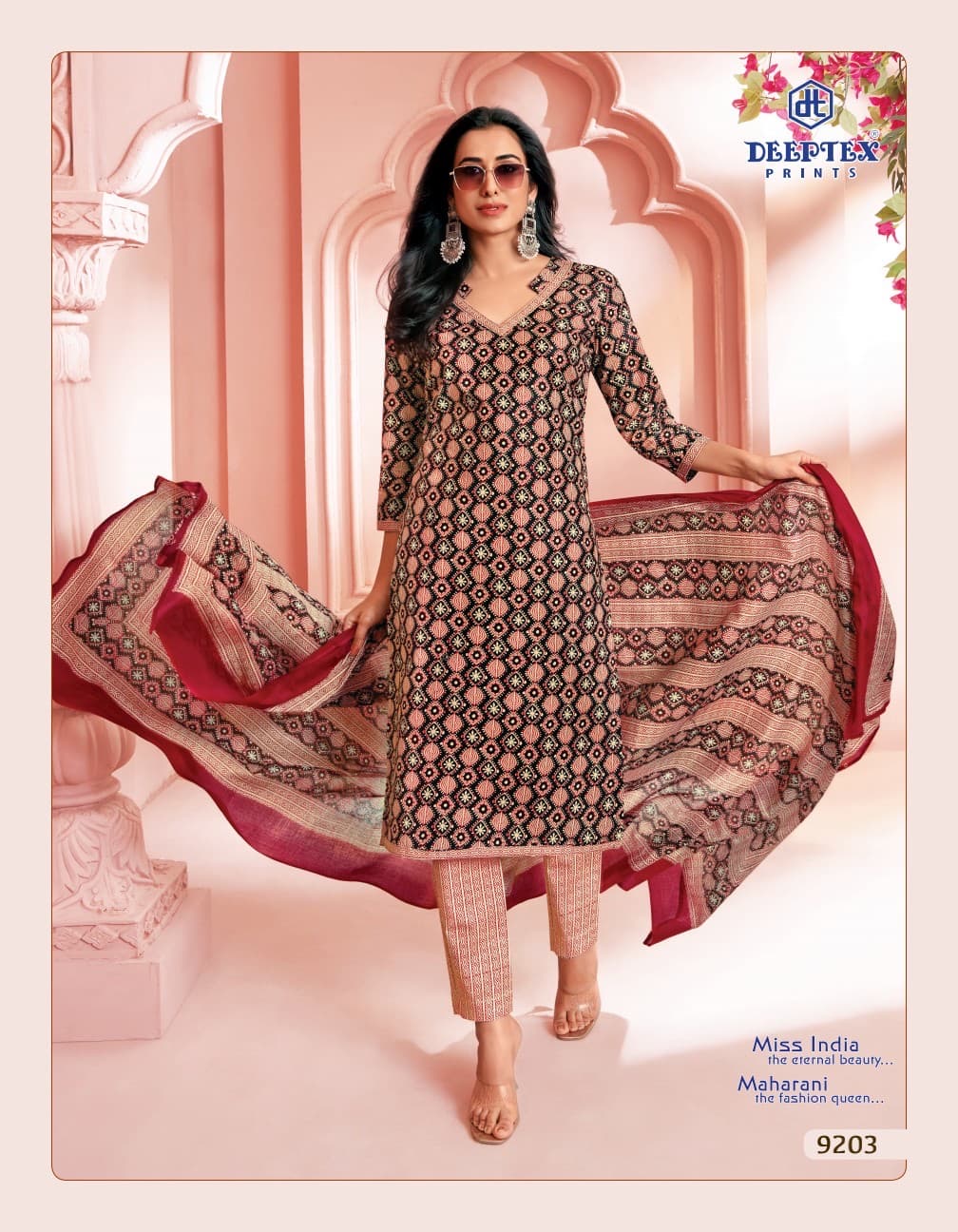 Deeptex Miss India Vol 92 Cotton printed dress material jetpur wholesale