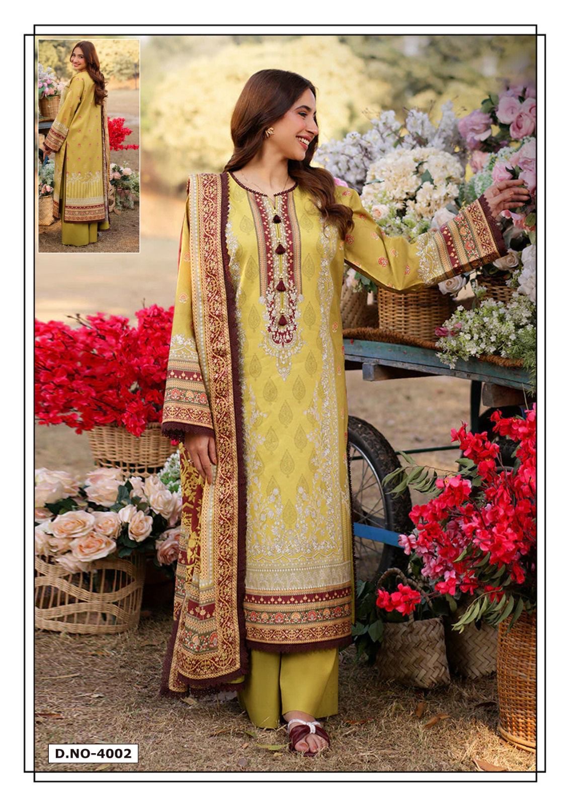Hala ramsha vol 4 Karachi cotton dress material wholesale catalogue - jilaniwholesalesuit
