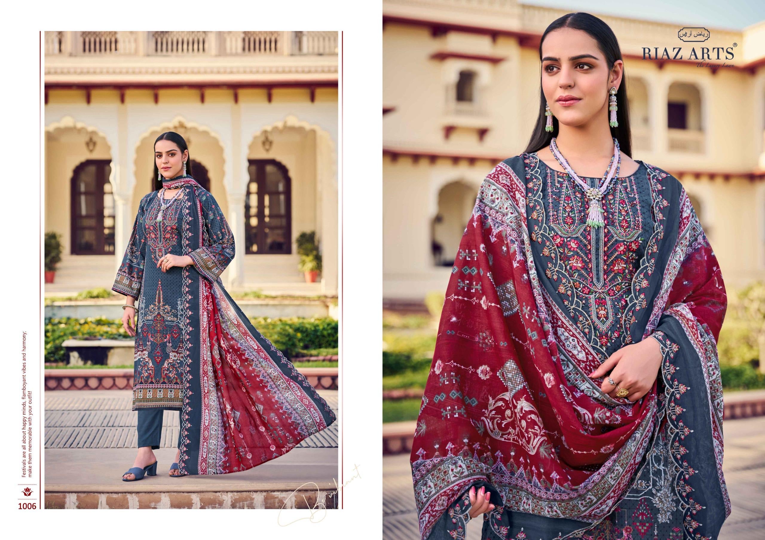 Riaz arts bin Saeed vol 7 unstitch salwar suits at wholesale rate