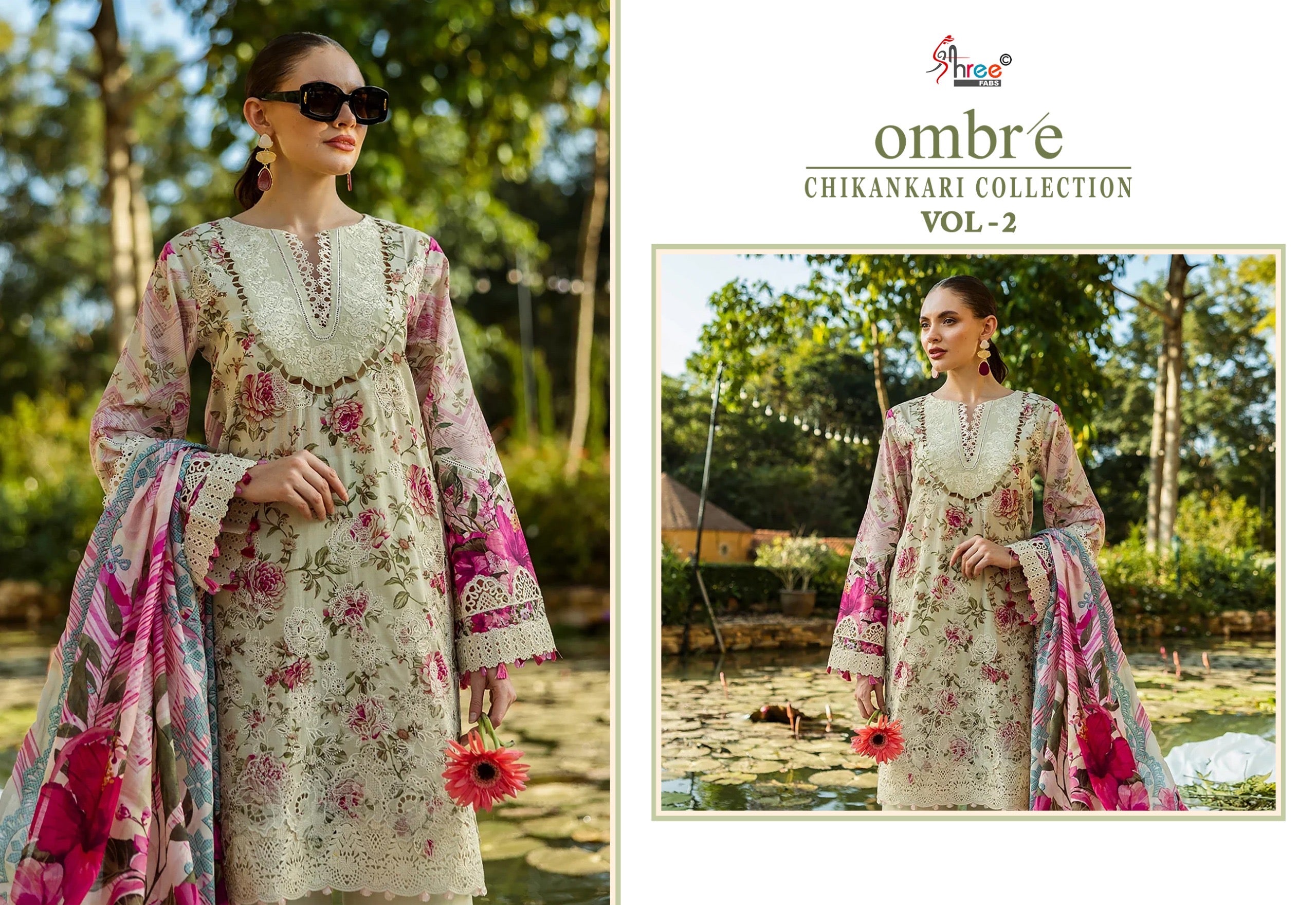 Shree fabs ombare chikankari collection vol 2 Pakistani designer salwar suit design