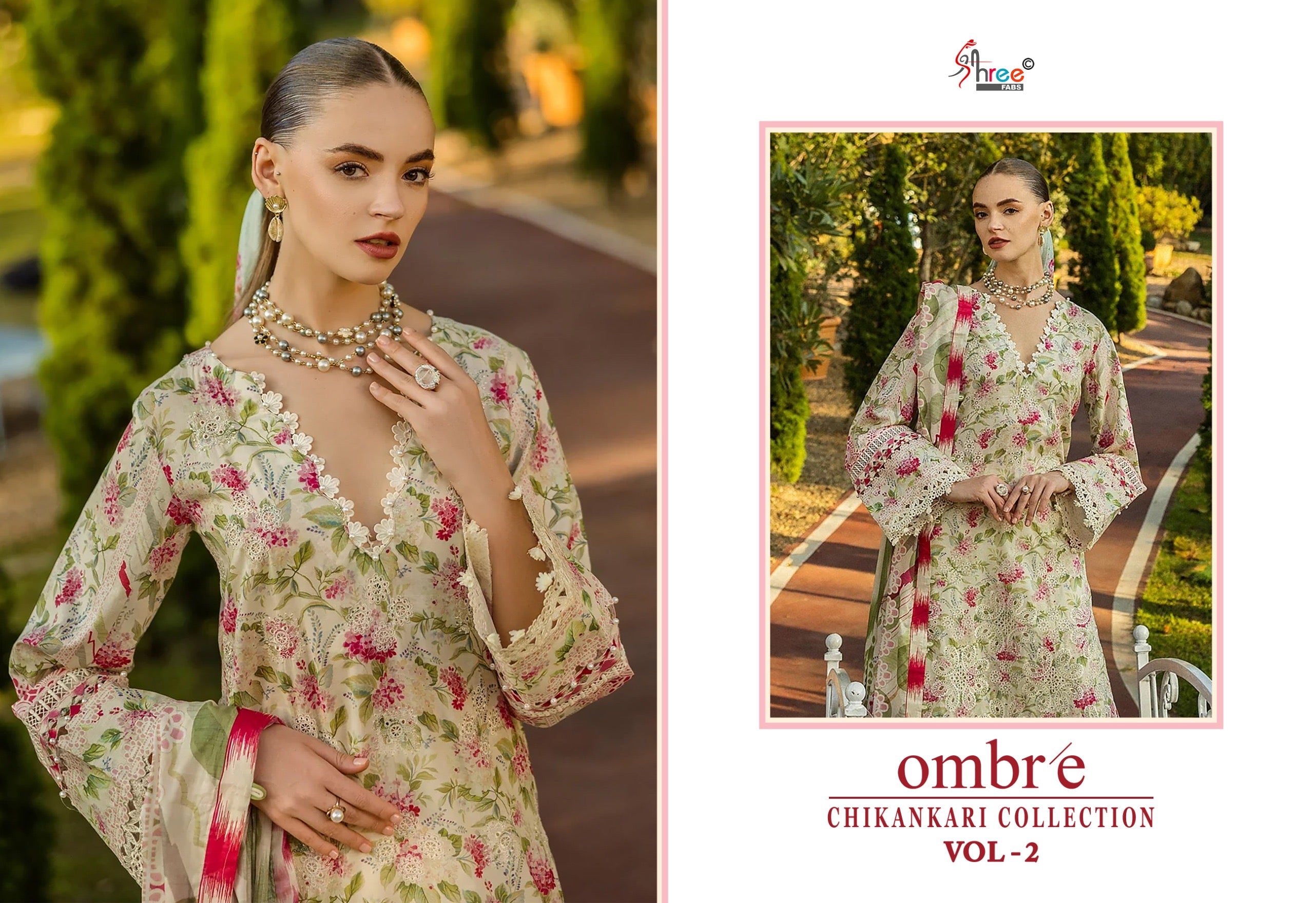 Shree fabs ombare chikankari collection vol 2 Pakistani designer salwar suit design