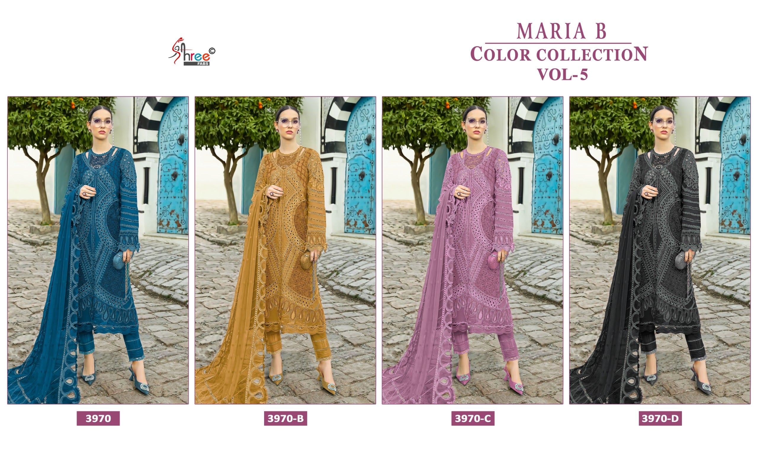 Shree fabs maria b colour collection vol 5 Pakistani collection latest