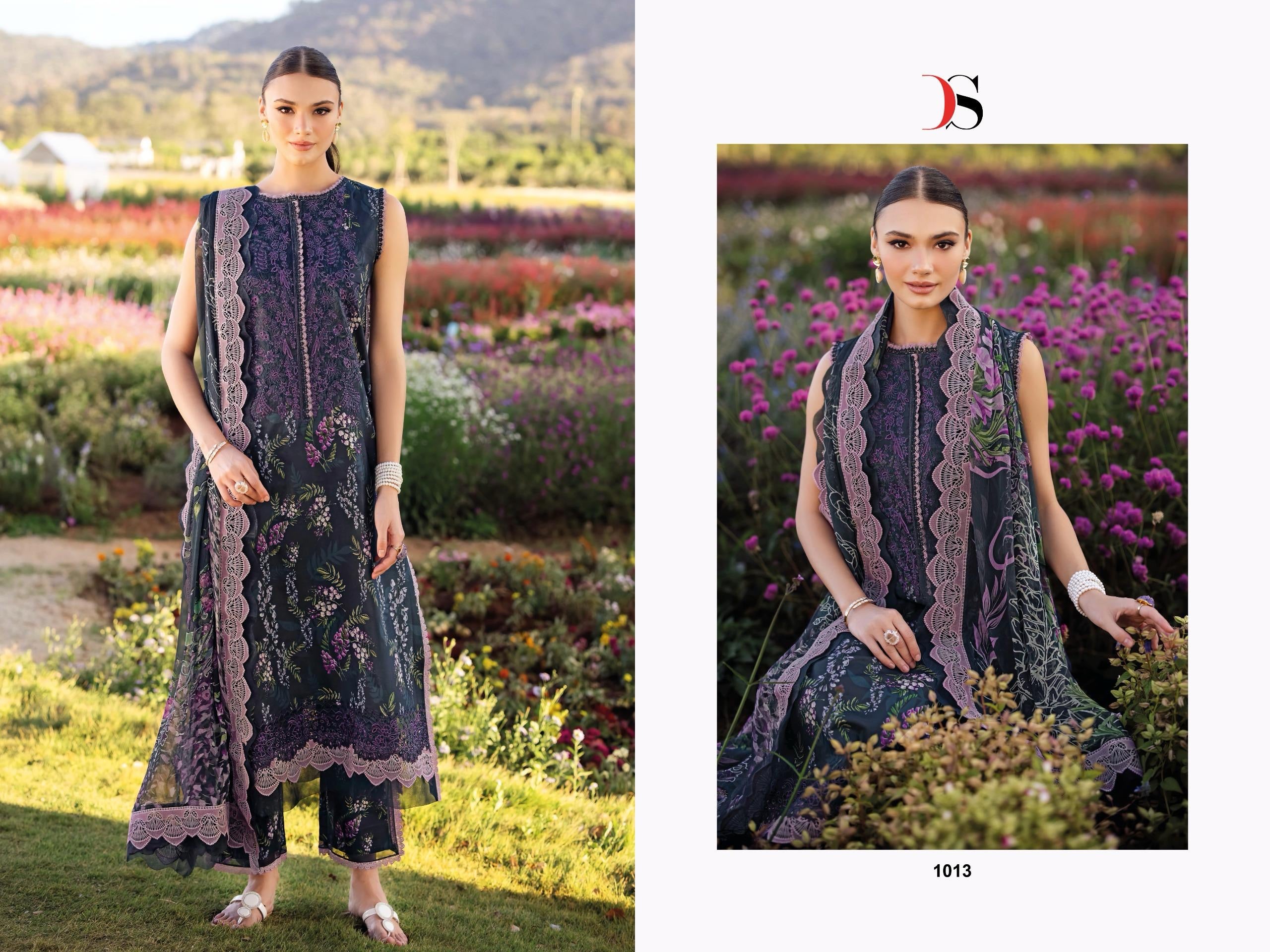 Deepsy suits jade flora 25-2 cotton Pakistani patch work salwar suit wholesale - jilaniwholesalesuit