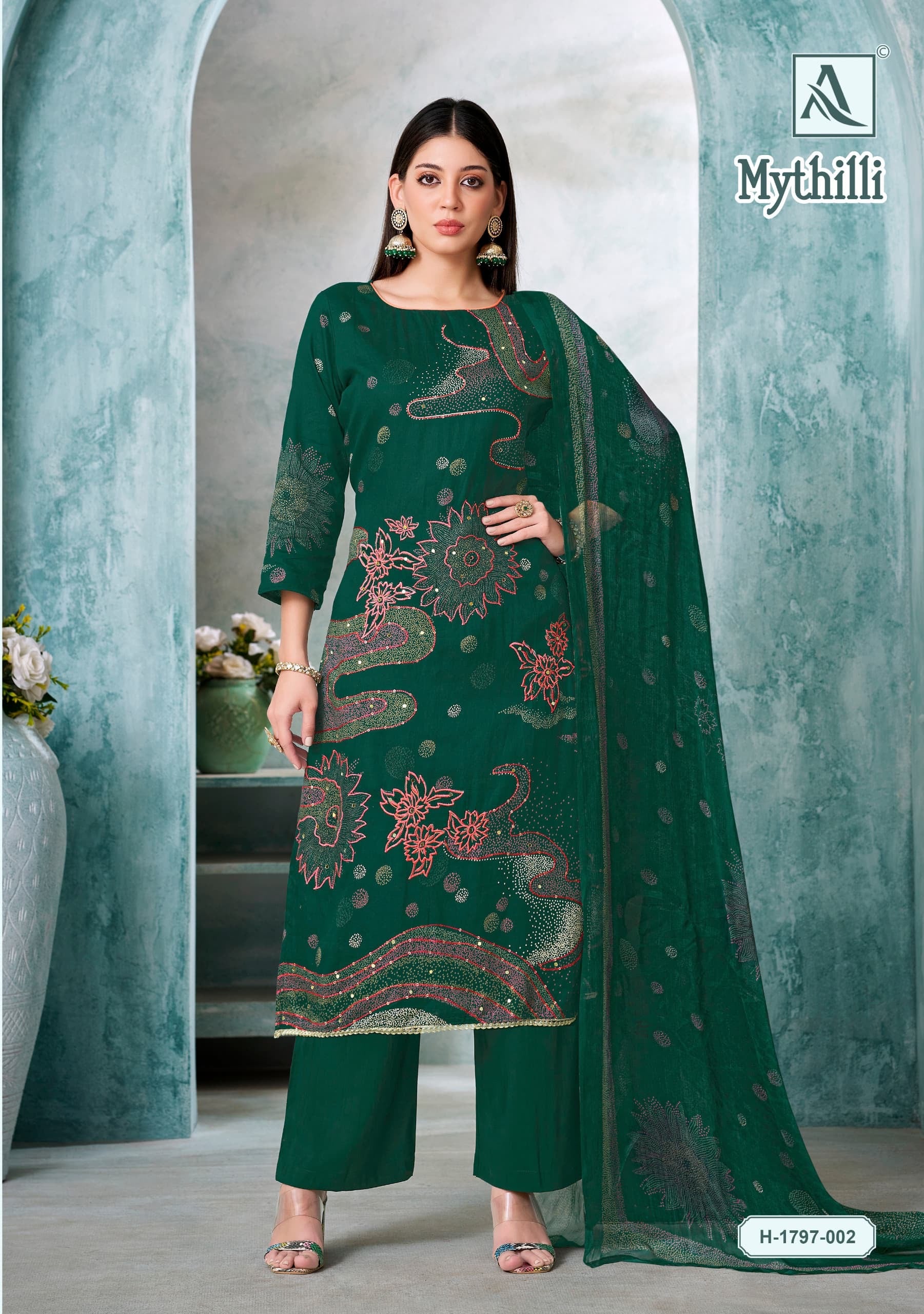 Alok suit mythilli salwar kameez at wholesale rate - jilaniwholesalesuit
