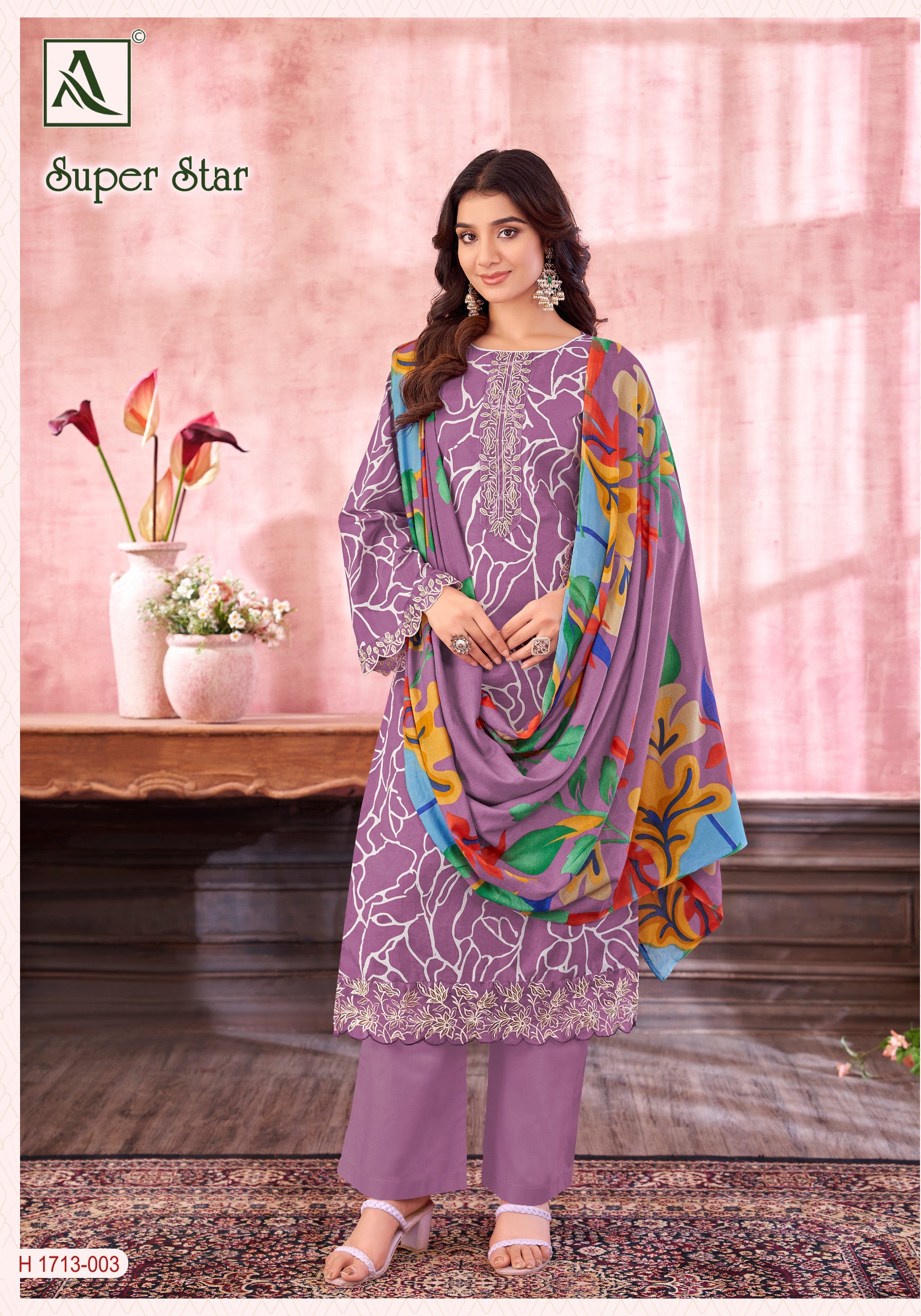 Alok suit super star cotton salwar kameez supplier in Surat - jilaniwholesalesuit