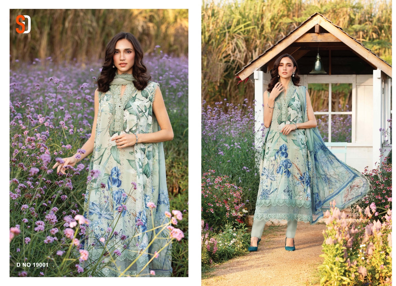 Sharaddha designer Maria b chikankari cotton collection vol 19 Pakistani salwar suit wholesaler