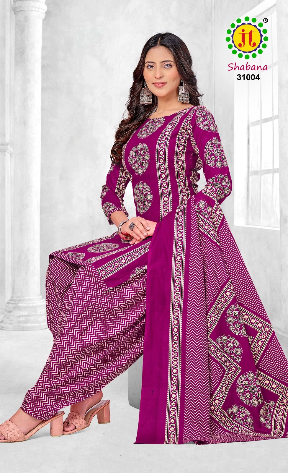 JT Textile shabana vol 31 ajrakh printed dress material jetpur - jilaniwholesalesuit
