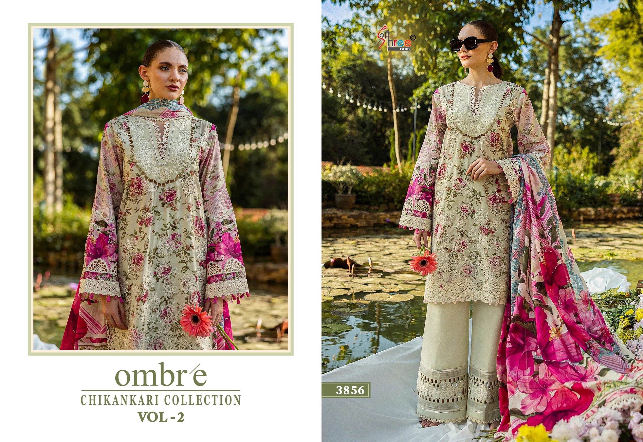 Shree fabs ombare chikankari collection vol 2 Pakistani designer salwar suit design