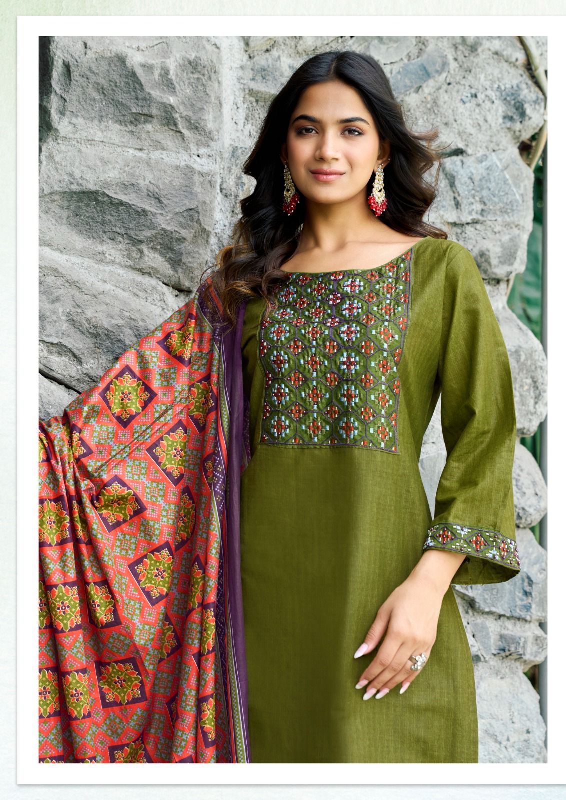 Yashika trends shanaya embroidery work cotton salwar suits wholesaler - jilaniwholesalesuit