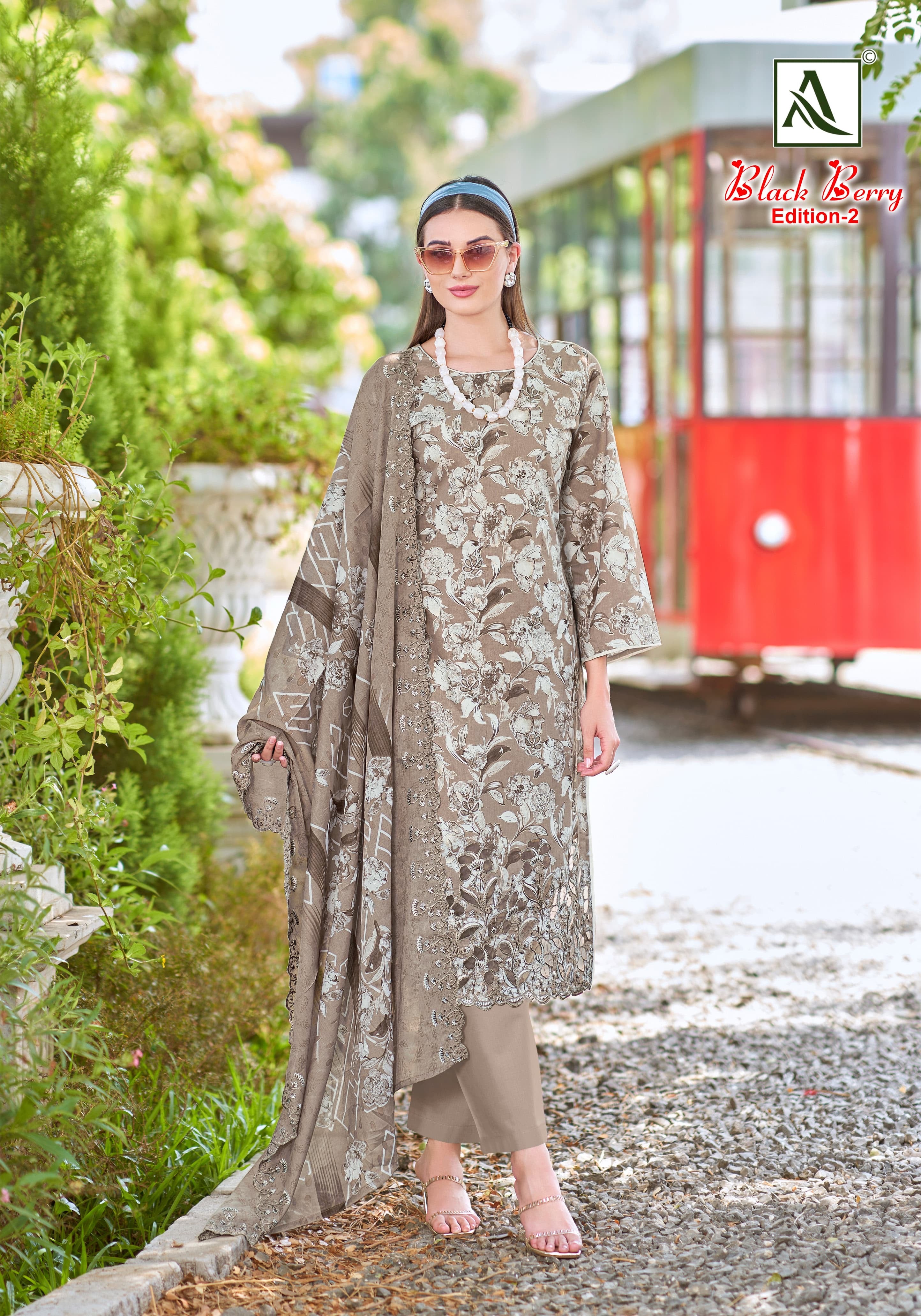 Alok suit black berry vol 2 unstitch suits for women
