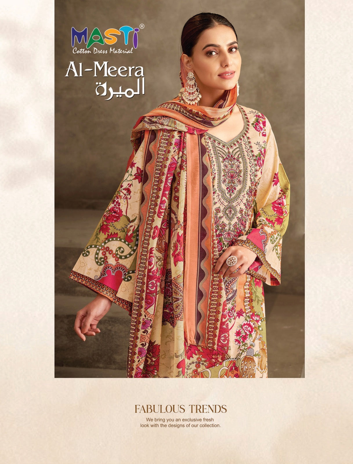 Masti cotton dress material al meera pakistani salwar suits surat - jilaniwholesalesuit