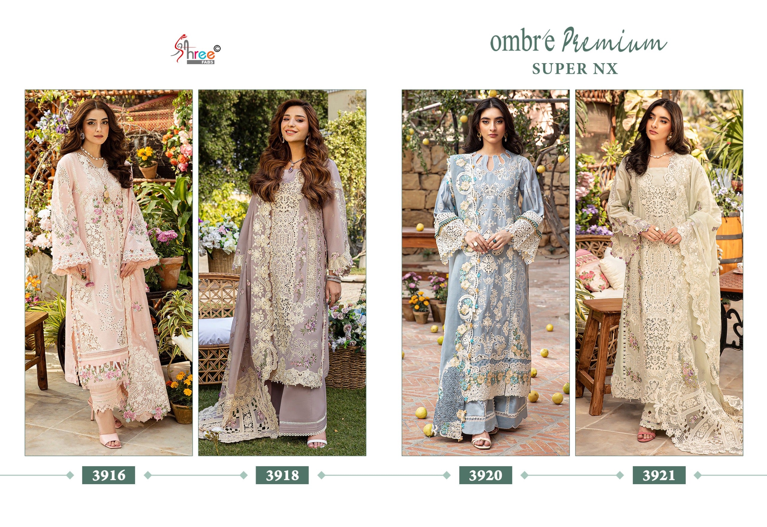 Shree fabs ombare premium super nx Pakistani salwar suits wholesaler