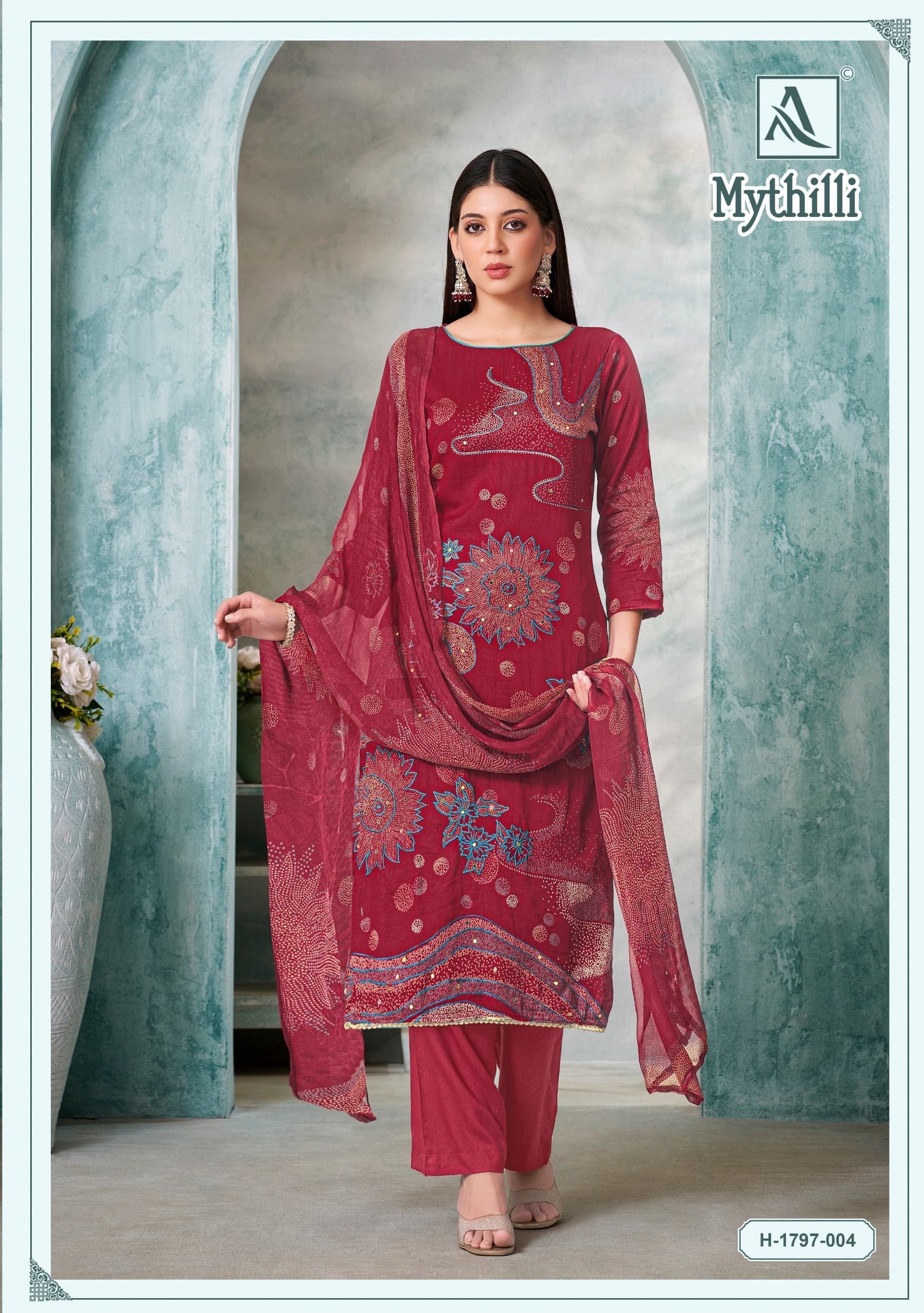 Alok suit mythilli salwar kameez at wholesale rate - jilaniwholesalesuit