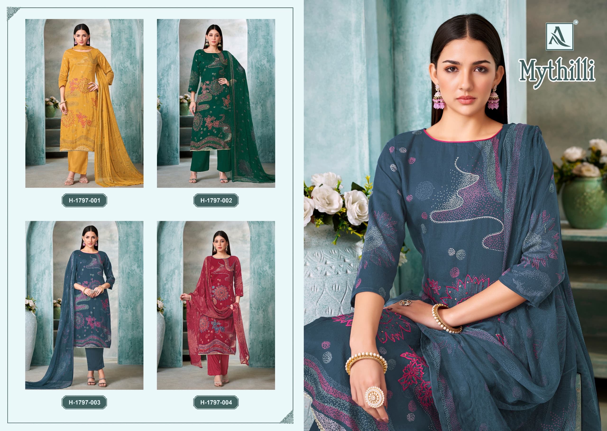 Alok suit mythilli salwar kameez at wholesale rate - jilaniwholesalesuit