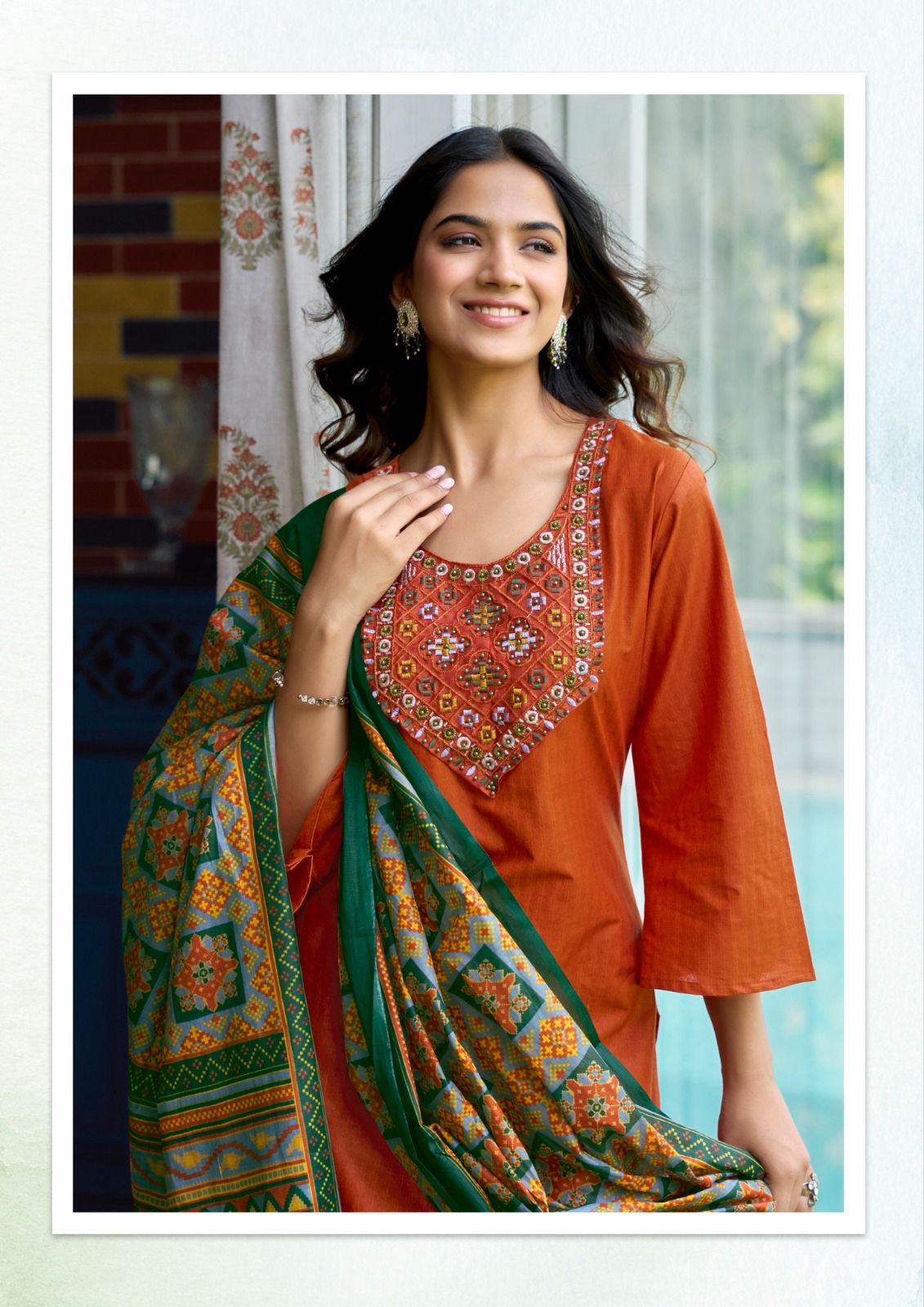 Yashika trends shanaya embroidery work cotton salwar suits wholesaler - jilaniwholesalesuit
