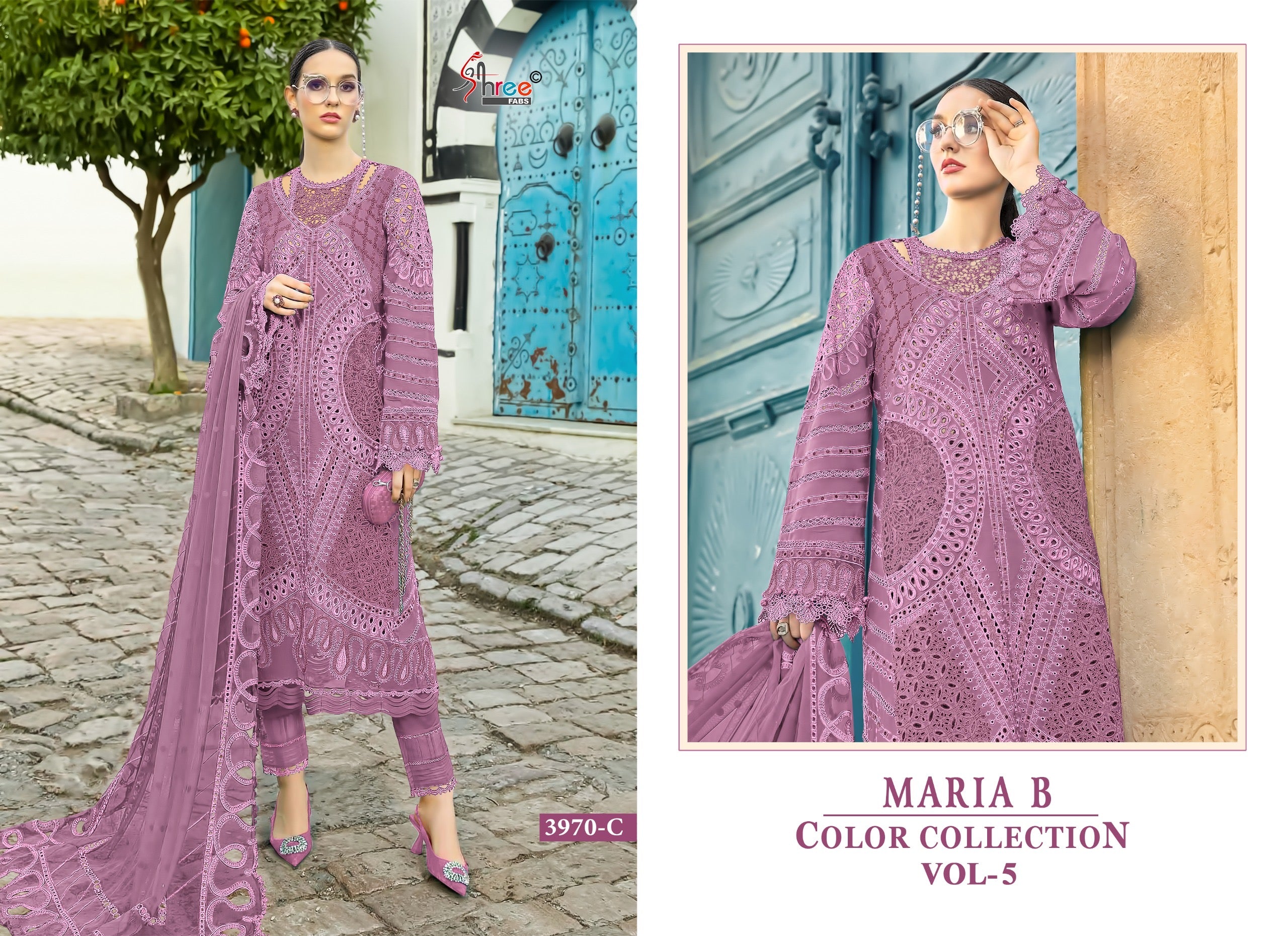 Shree fabs maria b colour collection vol 5 Pakistani collection latest