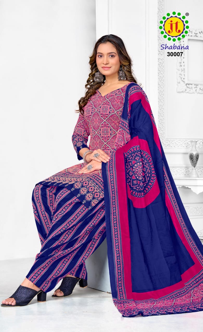 Jt textile shabana vol 30 cotton ajrakh dress material in Kutch - jilaniwholesalesuit