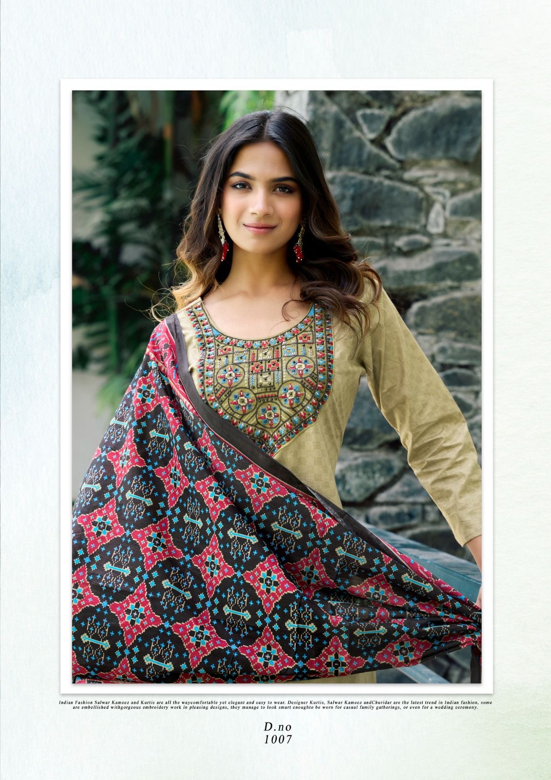 Yashika trends shanaya embroidery work cotton salwar suits wholesaler - jilaniwholesalesuit