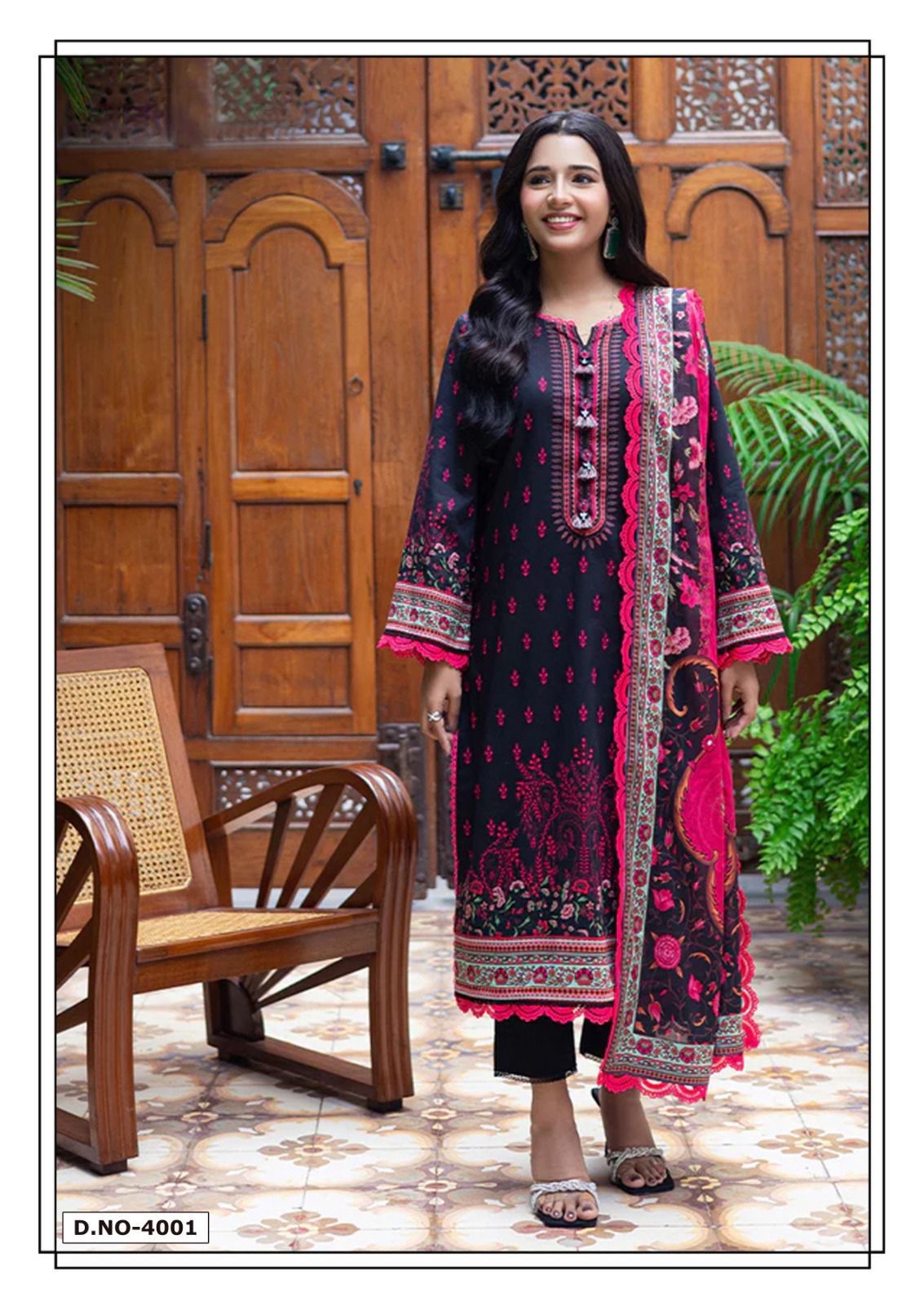 Hala ramsha vol 4 Karachi cotton dress material wholesale catalogue - jilaniwholesalesuit