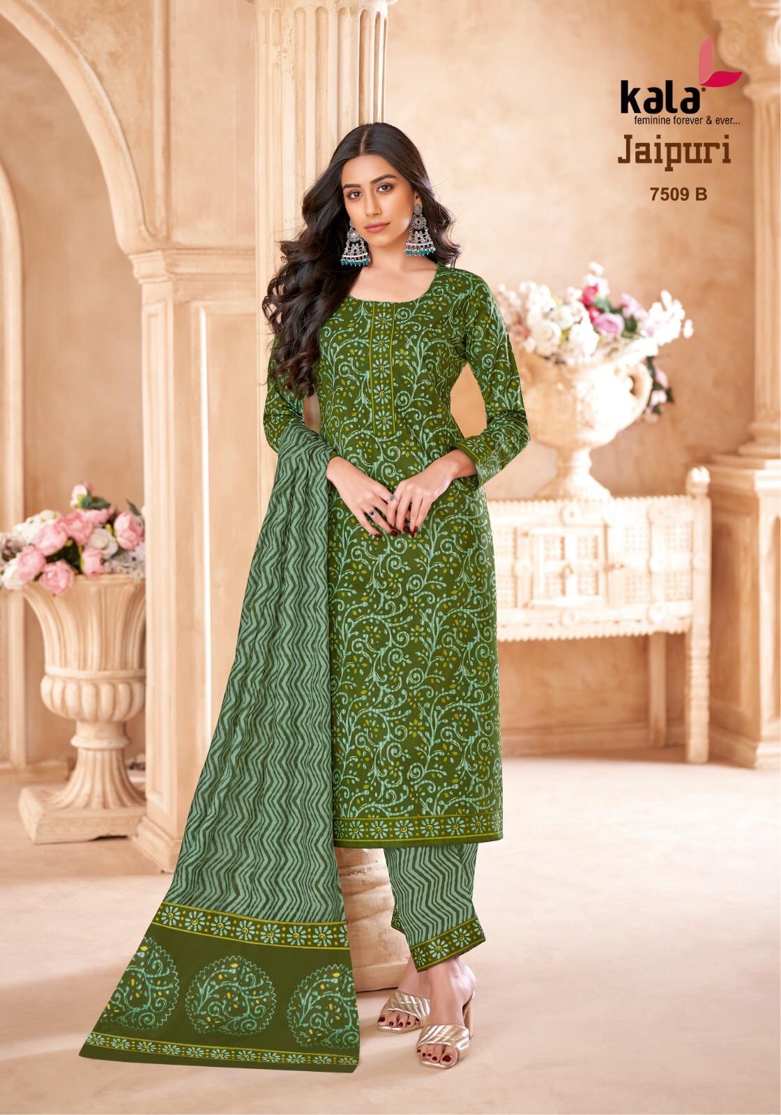 Kala jaipuri vol 7 cotton printed dress material wholesale jetpur - jilaniwholesalesuit