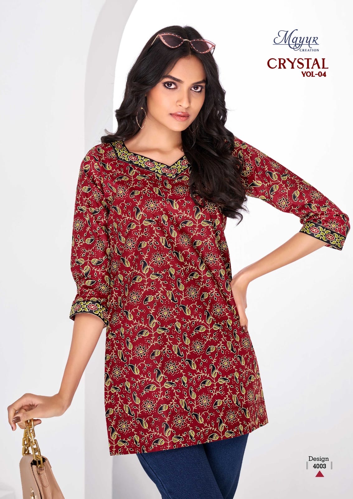 Mayur creation crystal vol 4 poplin cotton short tops supplier in Jetpur’s - jilaniwholesalesuit