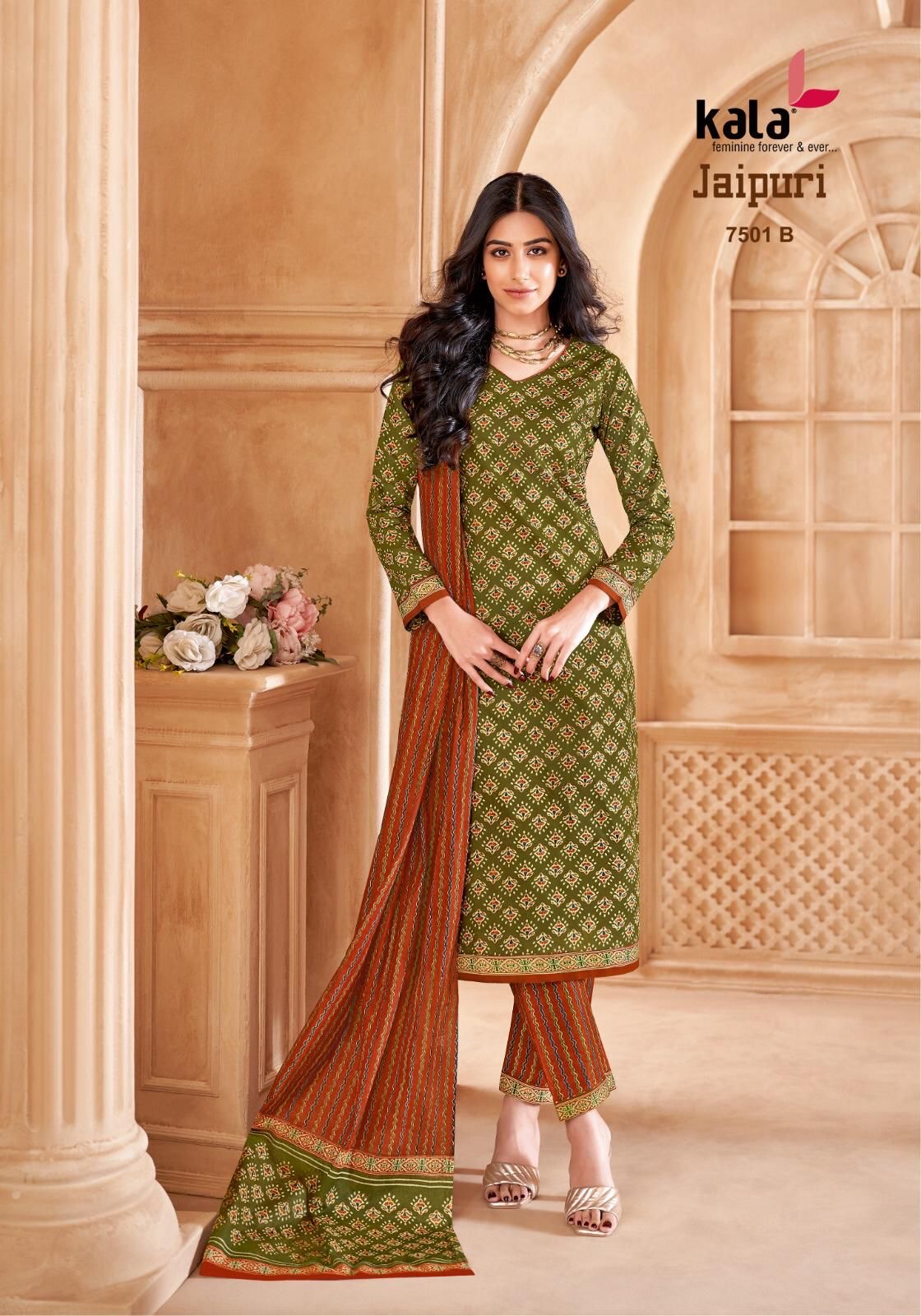 Kala jaipuri vol 7 cotton printed dress material wholesale jetpur - jilaniwholesalesuit