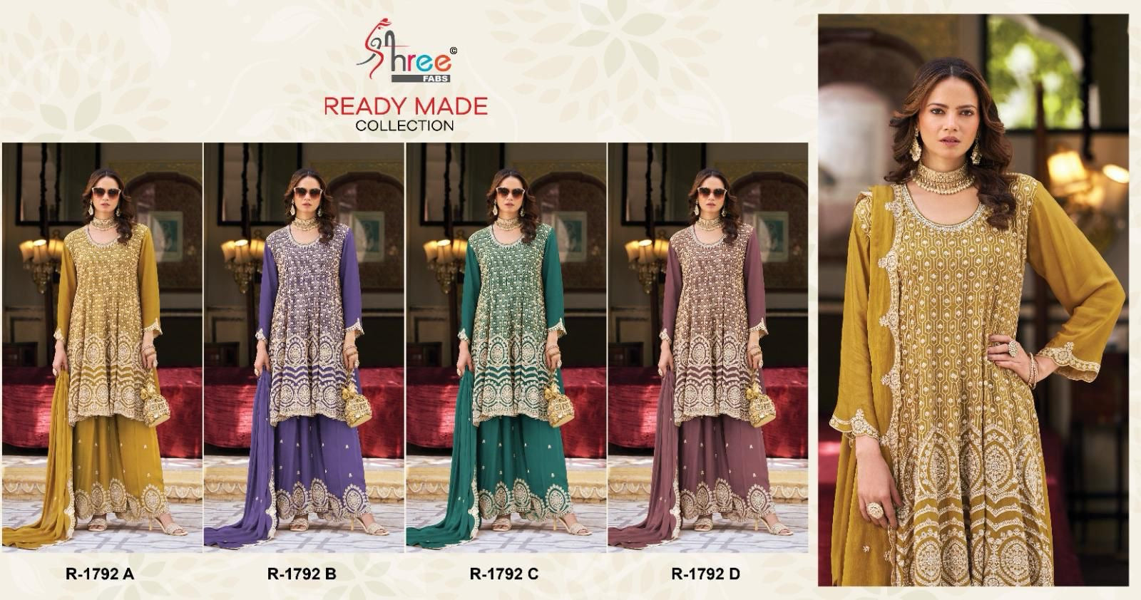 Shree Fabs Design No 1792 Readymade Pakistani Partywear Suits