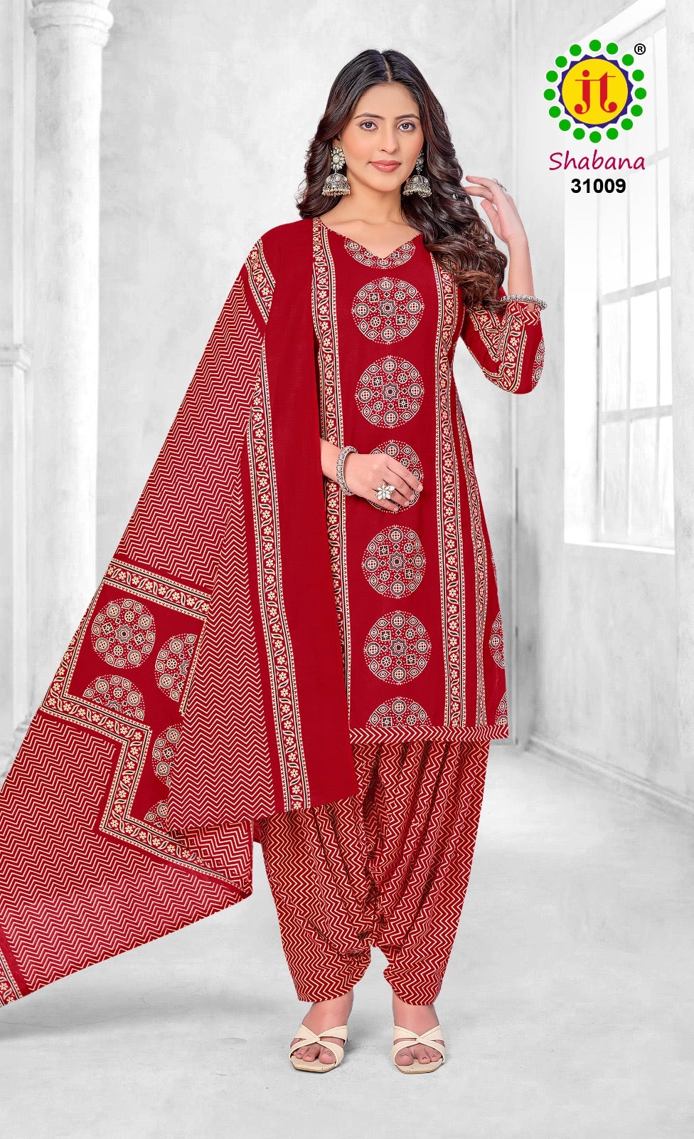 JT Textile shabana vol 31 ajrakh printed dress material jetpur - jilaniwholesalesuit