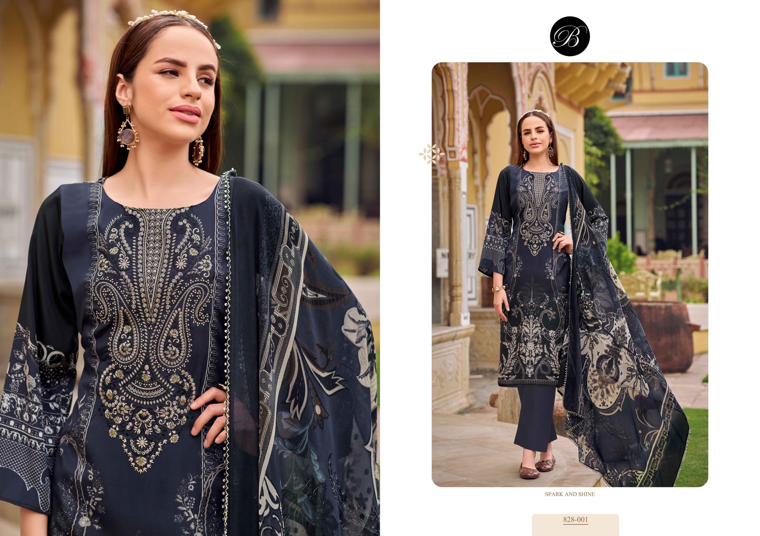 Belliza Designer Studio Naira vol 101 cotton Pakistani salwar kameez supplier - jilaniwholesalesuit