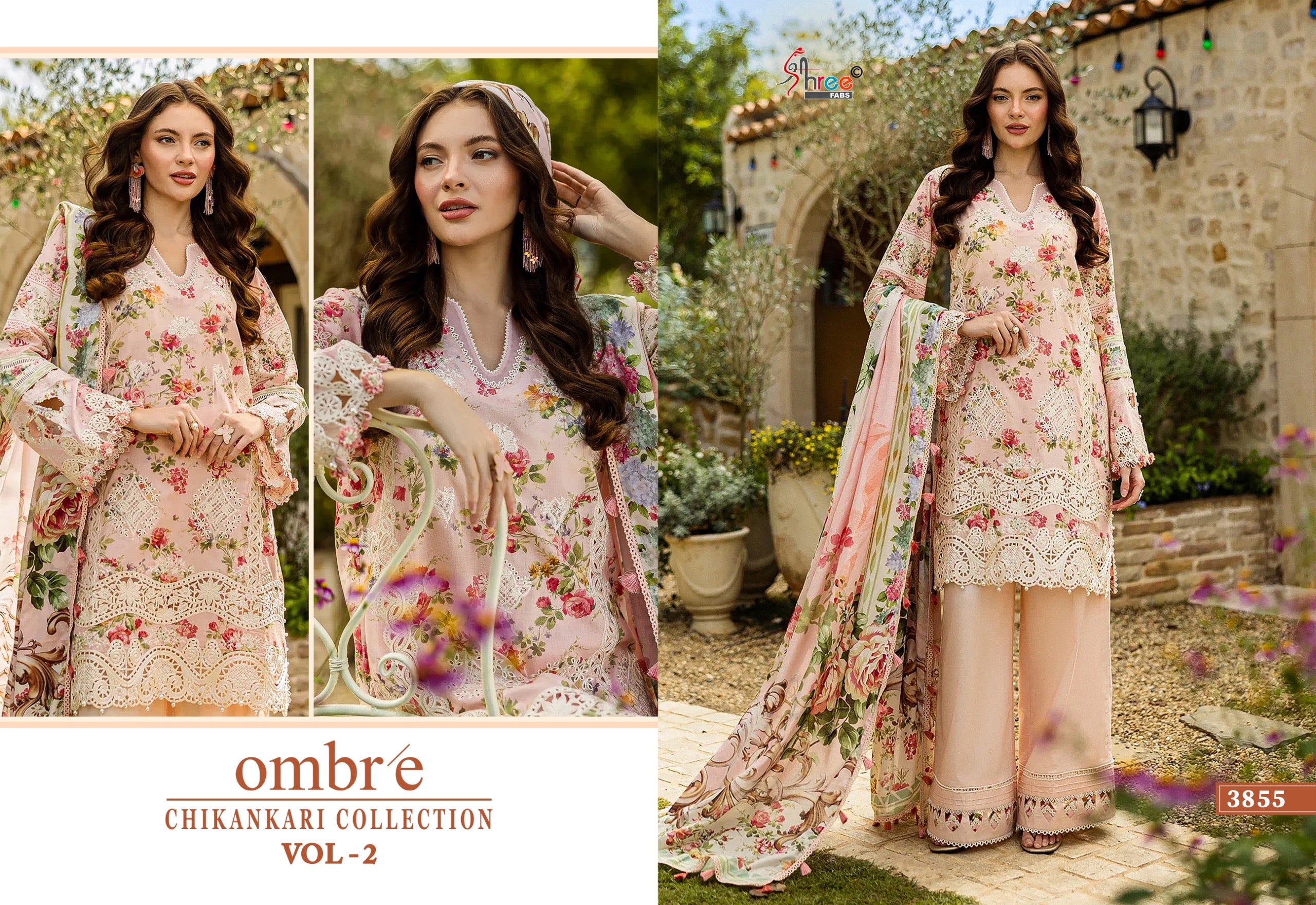 Shree fabs ombare chikankari collection vol 2 Pakistani designer salwar suit design
