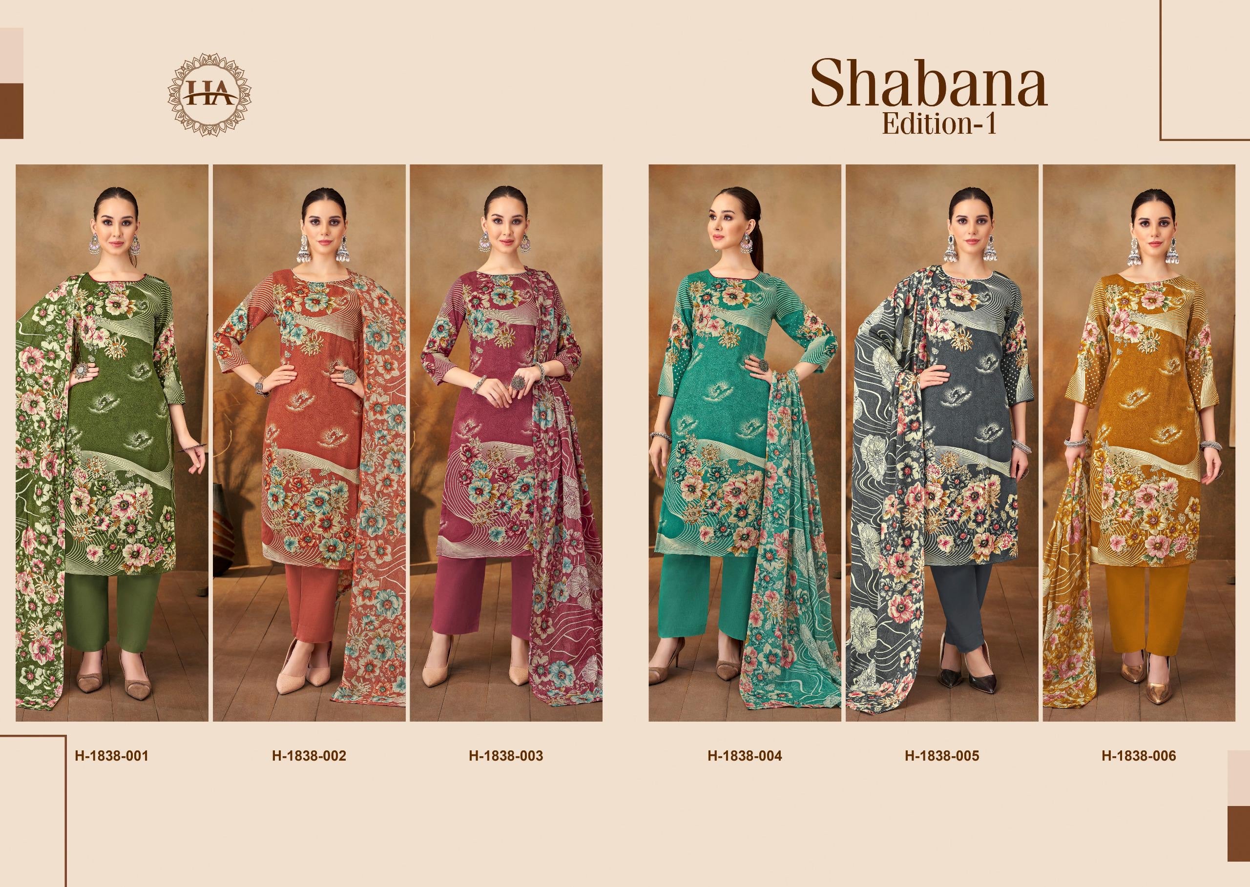Harshit fashion hub shabana edition 1 fancy salwar suit set - jilaniwholesalesuit