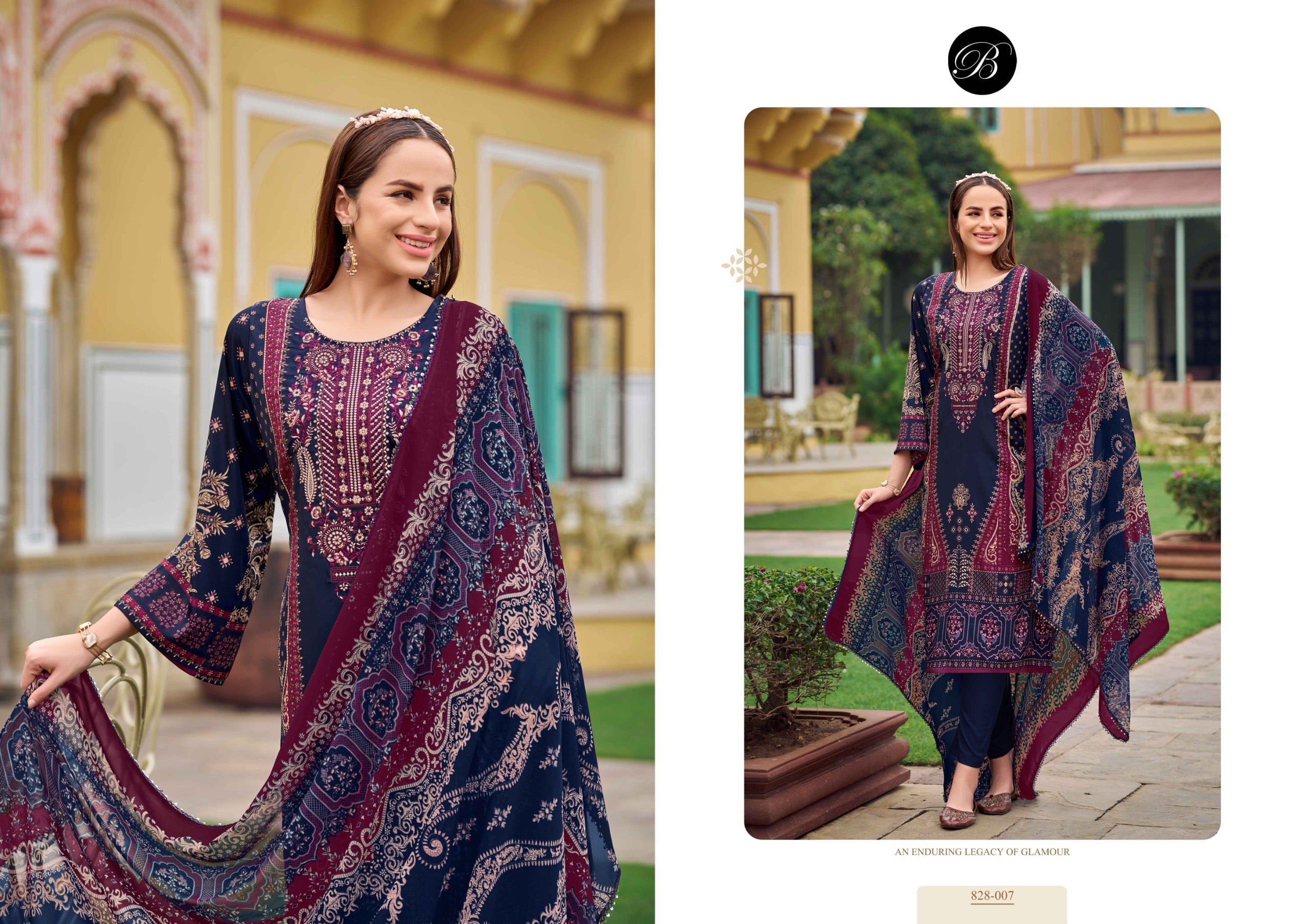 Belliza Designer Studio Naira vol 101 cotton Pakistani salwar kameez supplier - jilaniwholesalesuit